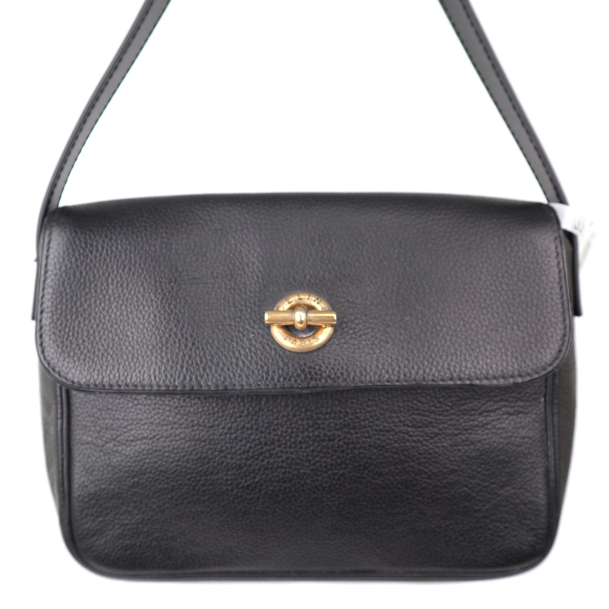 C2063 CELINE Toggle Clasp Shoulder bag Black-Pre Owned