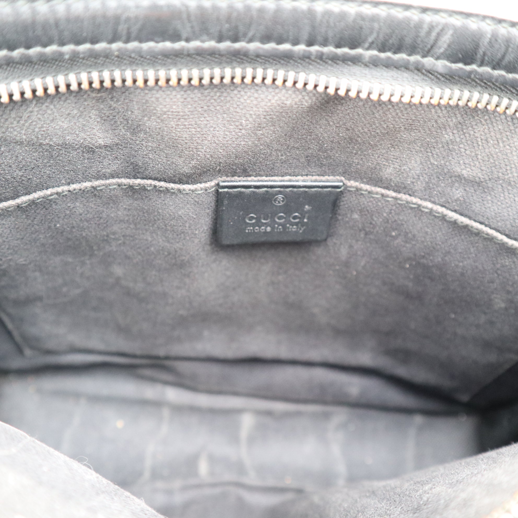C2066 Gucci Black GG Supreme Web Clutch-Pre Owned