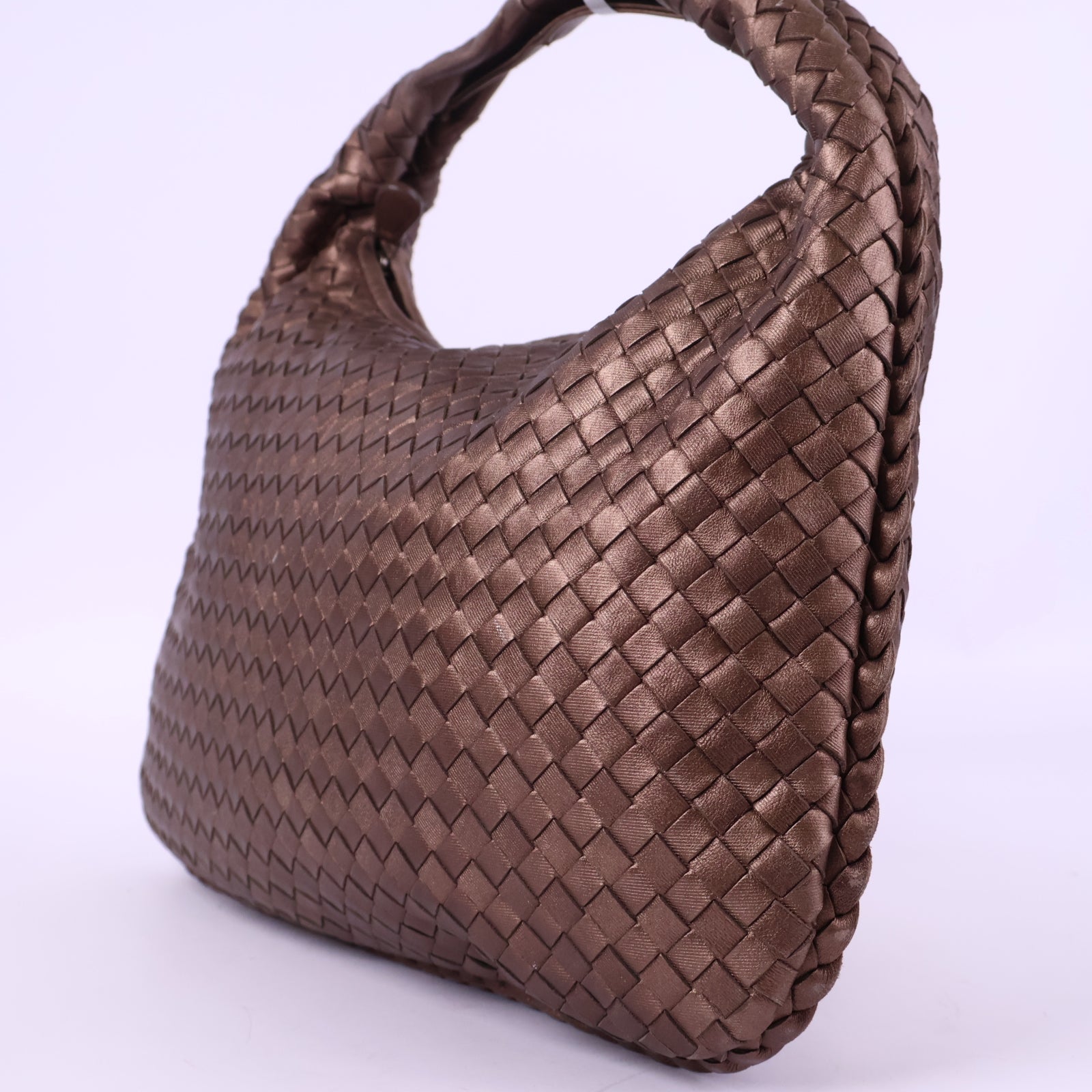 Bottega Veneta Leather Small Hobo Bag Top Handle Bag J3114 | Pre-Owned Like New Leather