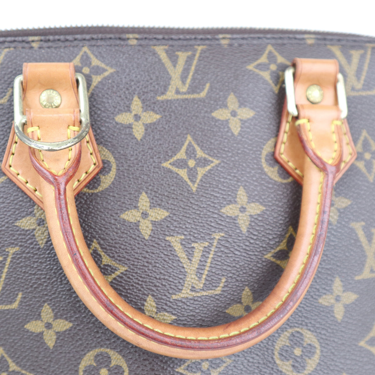 C2365 Louis Vuitton Top Handle Bag Monogram Alma PM | Pre-Owned Very Good Brown Canvas Monogram