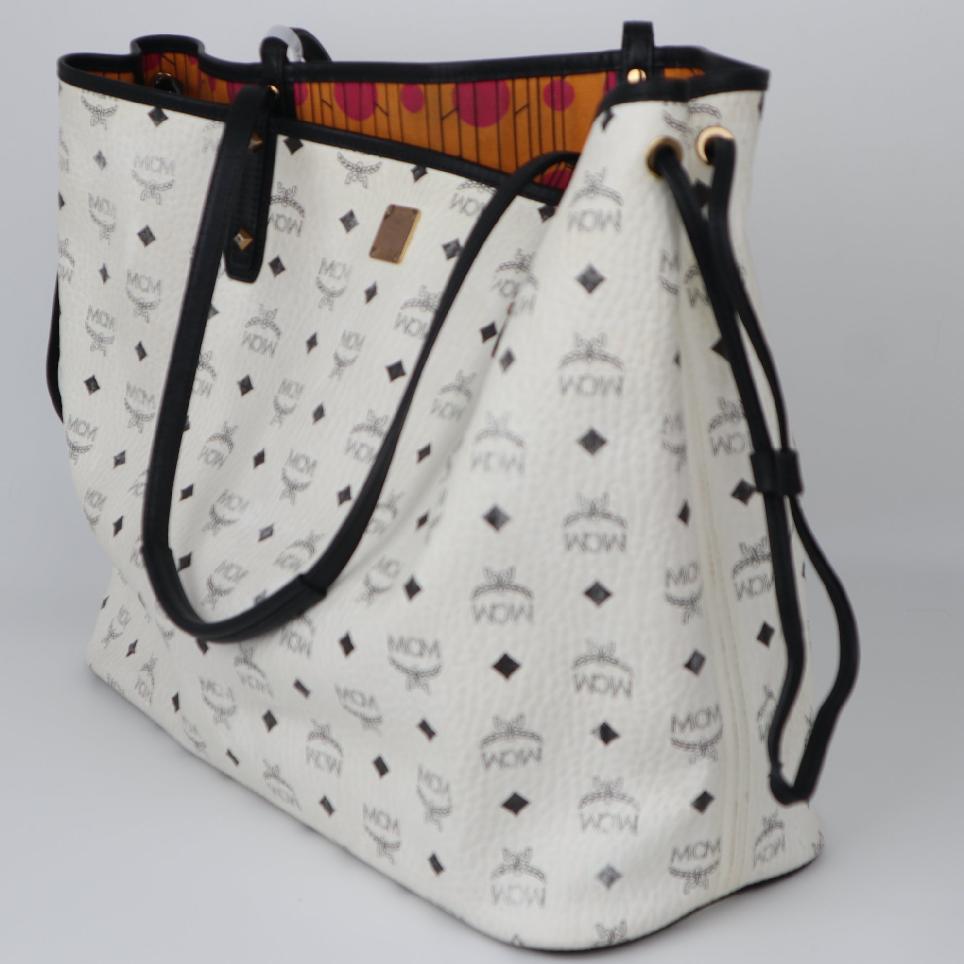 C2048 MCM Project Visetos Reversible Shopper Tote-Pre Owned