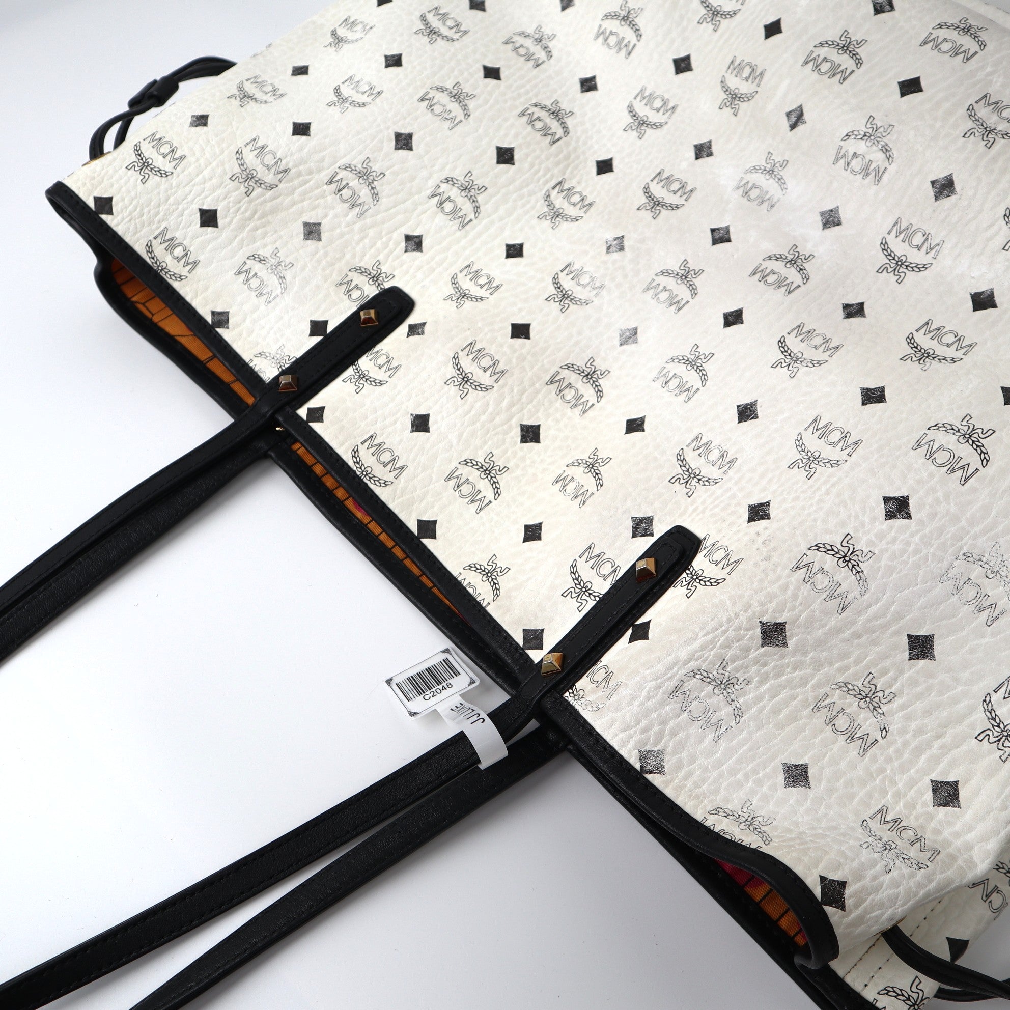 C2048 MCM Project Visetos Reversible Shopper Tote-Pre Owned