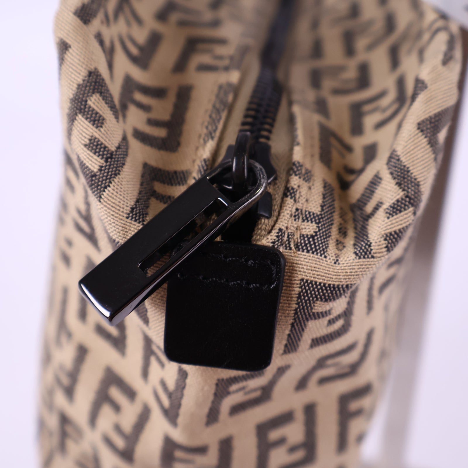 Fendi Mini Zucchino Canvas Handle Bag Mini Bag J3112 | Pre-Owned Like New Brown Zucchino Canvas