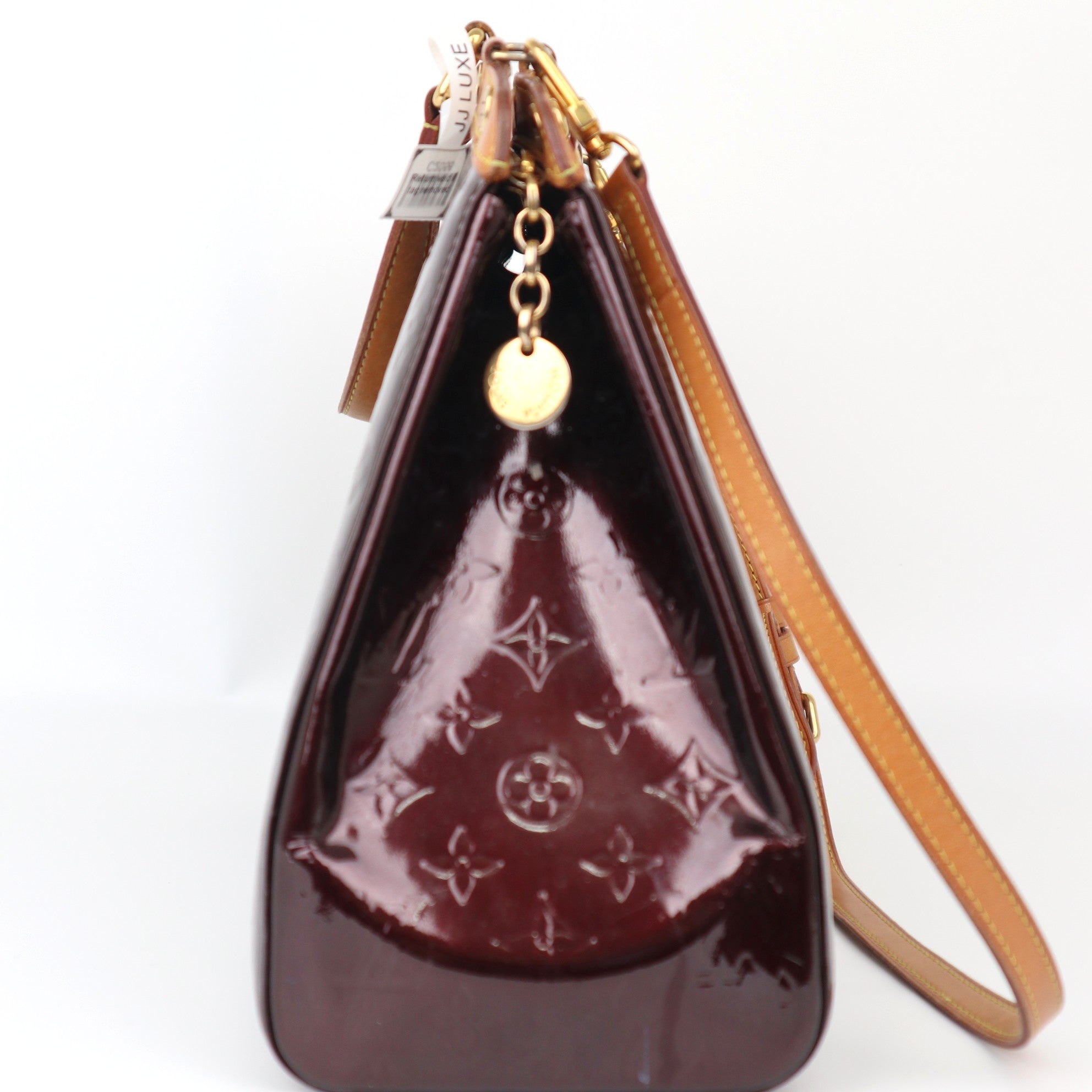 C2056 Louis Vuitton Amarante Monogram Vernis Brea GM Bag-Pre Owned