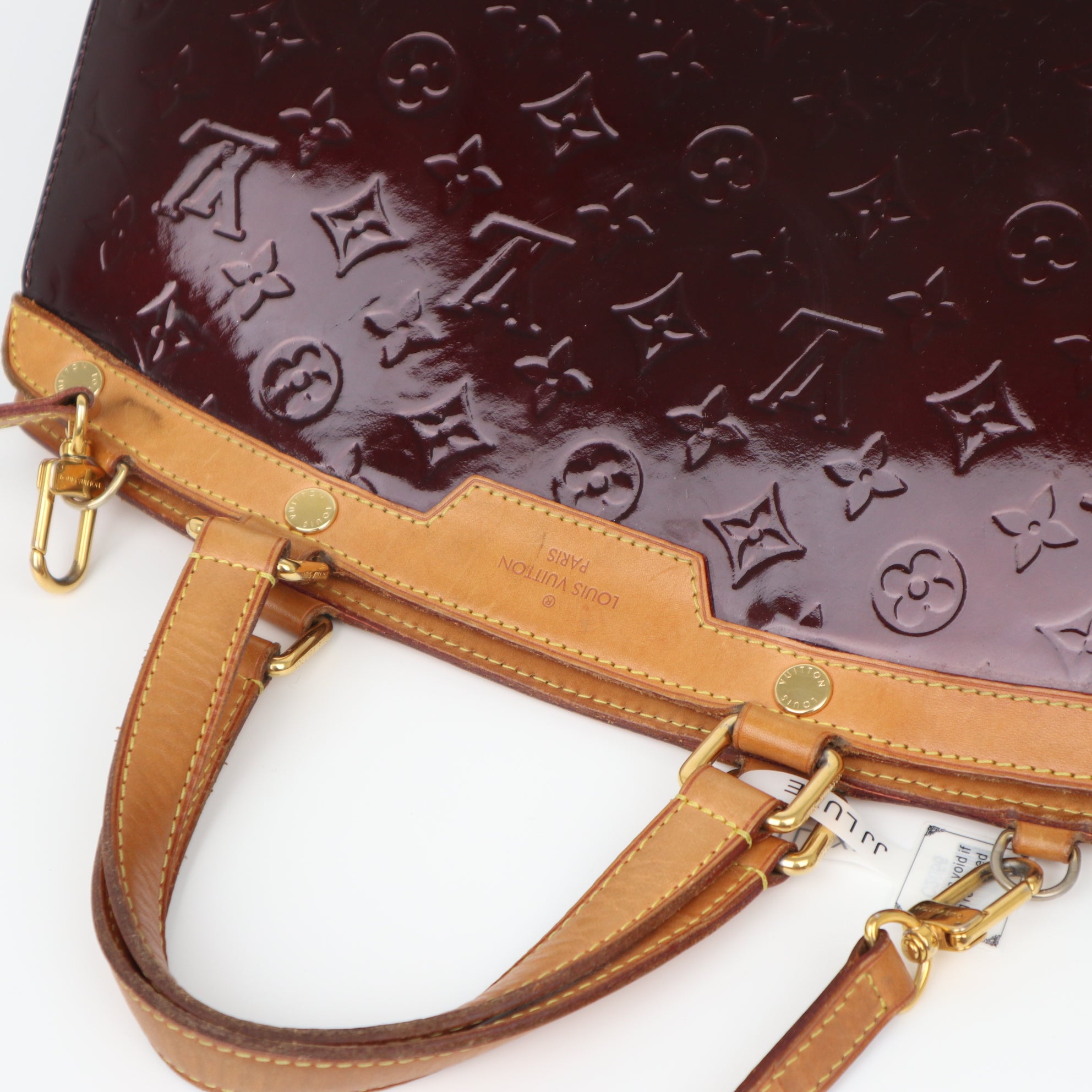 C2056 Louis Vuitton Amarante Monogram Vernis Brea GM Bag-Pre Owned