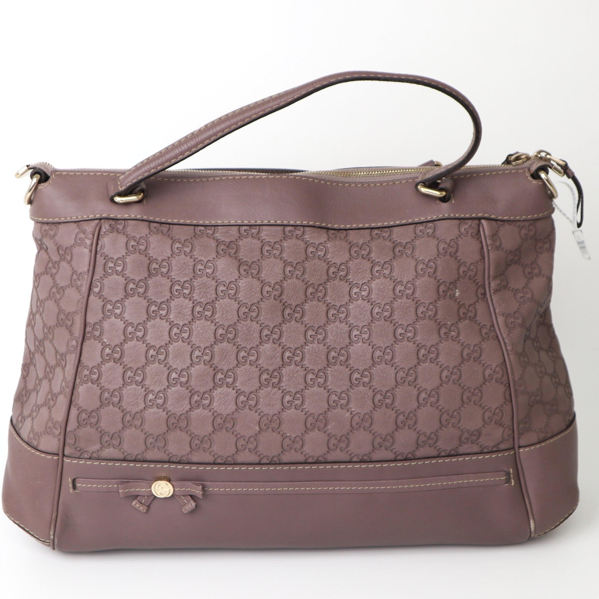 C2055 GUCCI GG Canvas Guccissima Hand Bag-Pre Owned