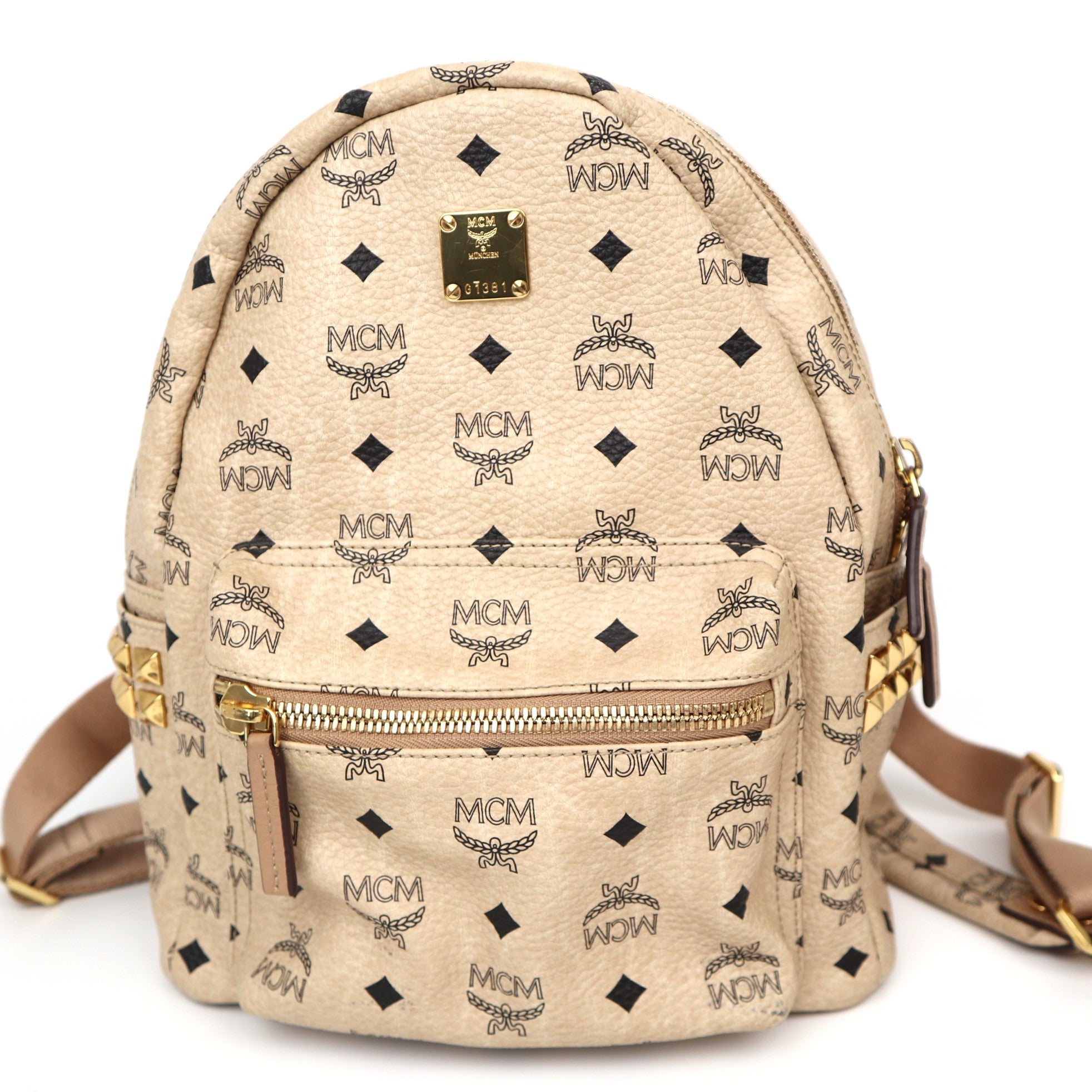 C2047 MCM Stark Side Studs Backpack-Pre Owned