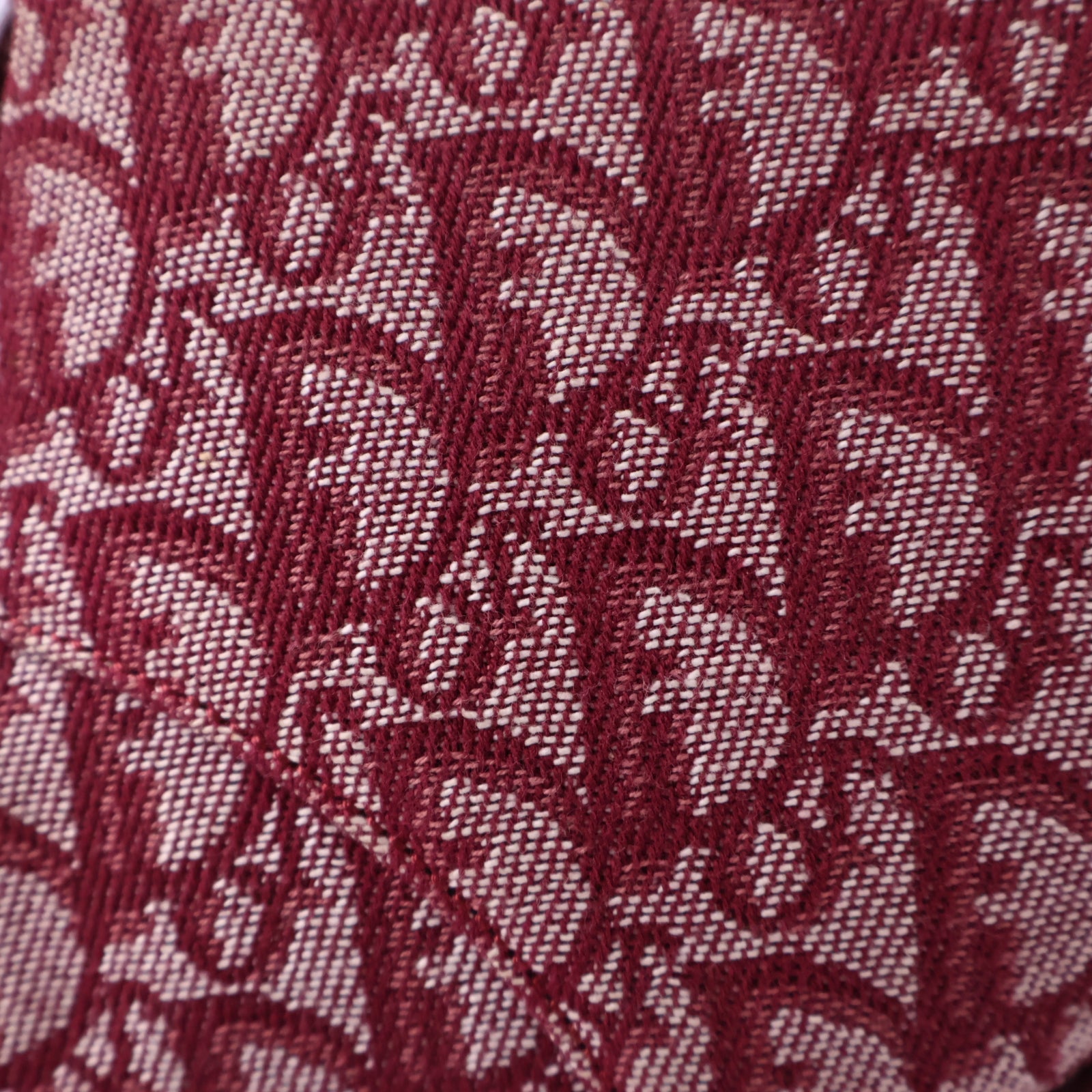 Dior Burgundy Monogram Cloth Saddle Handbag Shoulder Bag J3113 | Pre-Owned Like New Burgundy Monogram Canvas