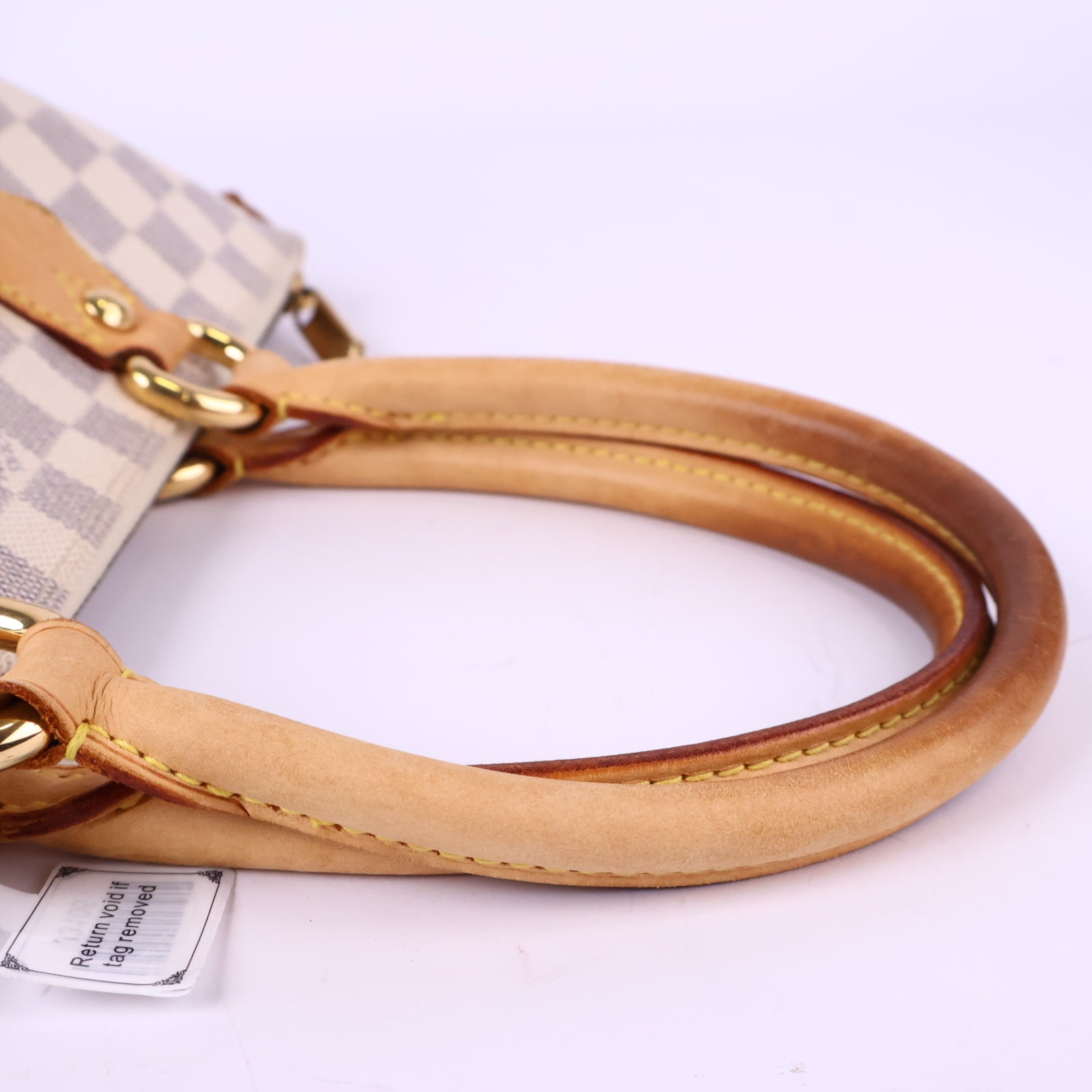 Louis Vuitton Damier Azur Saleya PM Top Handle Bag J3105 | Pre-Owned Like New Brown Damier Azur Canvas