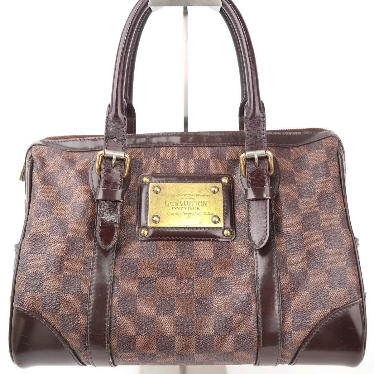 C2372 Louis Vuitton Shoulder Bag Damier Ebene Berkeley | Pre-Owned Very Good Brown Canvas Damier Ebene