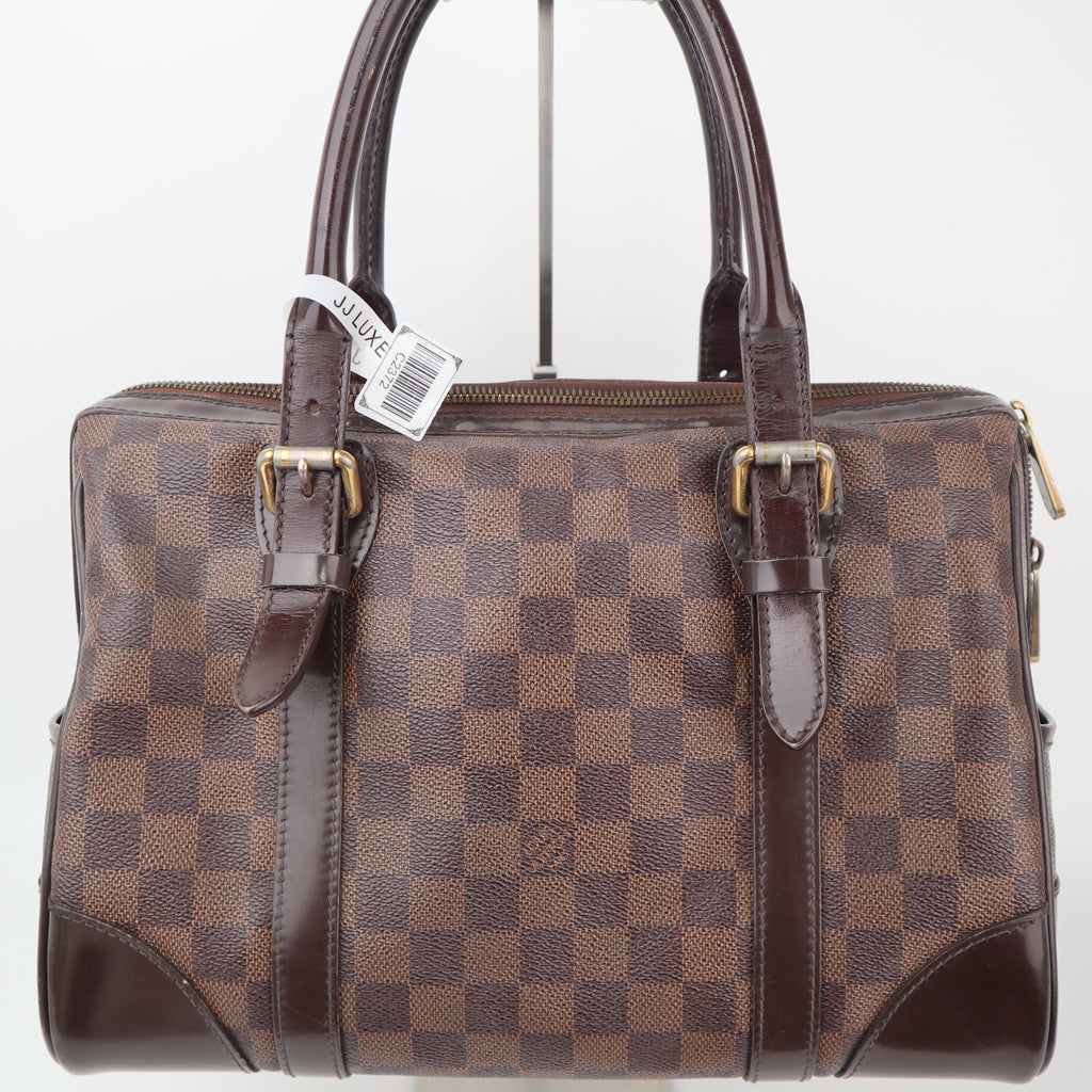 C2372 Louis Vuitton Shoulder Bag Damier Ebene Berkeley | Pre-Owned Very Good Brown Canvas Damier Ebene