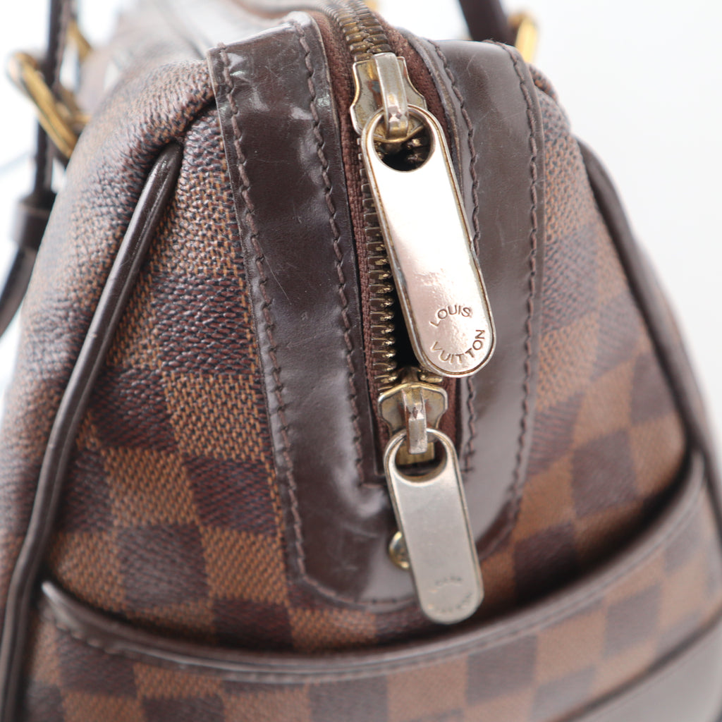 C2372 Louis Vuitton Shoulder Bag Damier Ebene Berkeley | Pre-Owned Very Good Brown Canvas Damier Ebene
