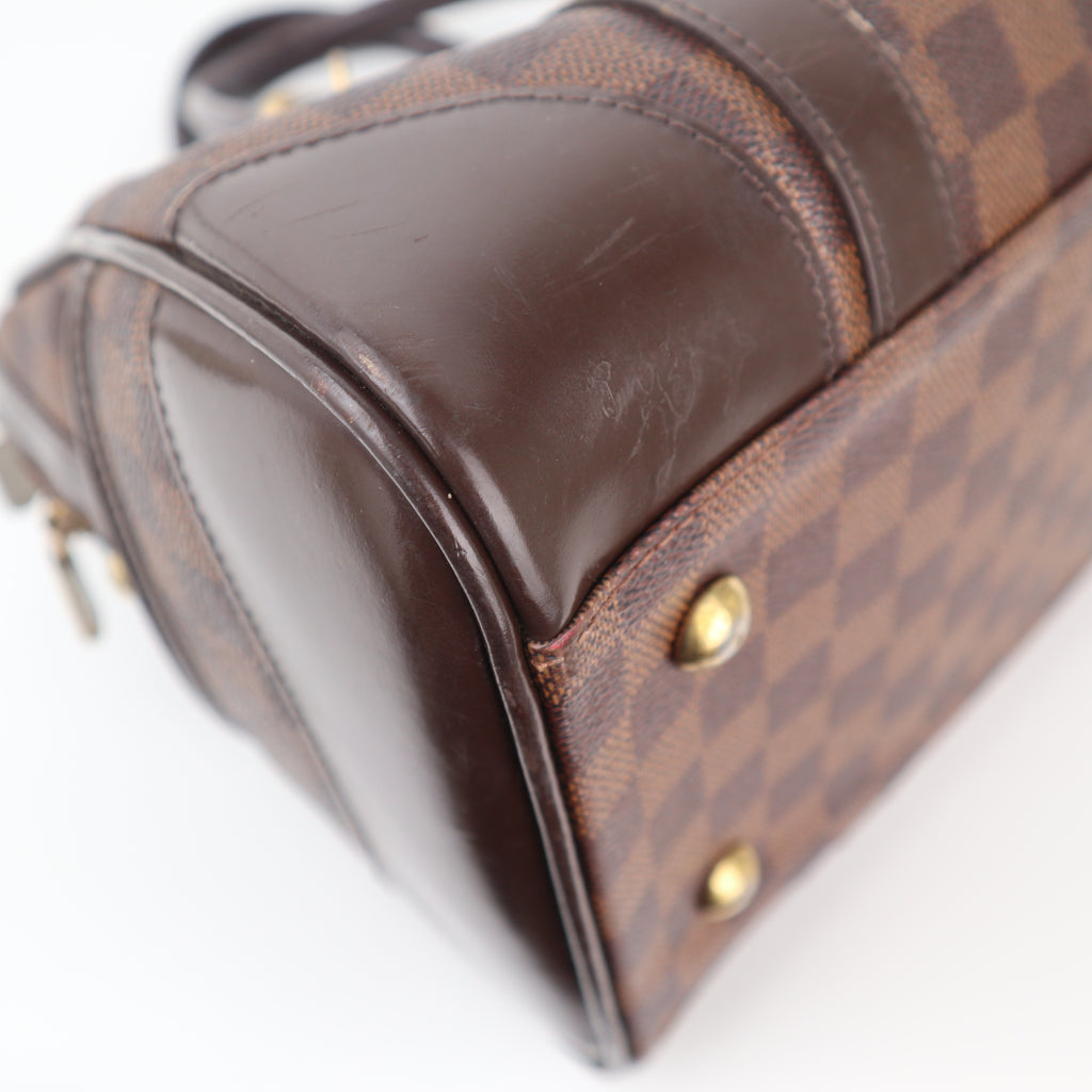 C2372 Louis Vuitton Shoulder Bag Damier Ebene Berkeley | Pre-Owned Very Good Brown Canvas Damier Ebene