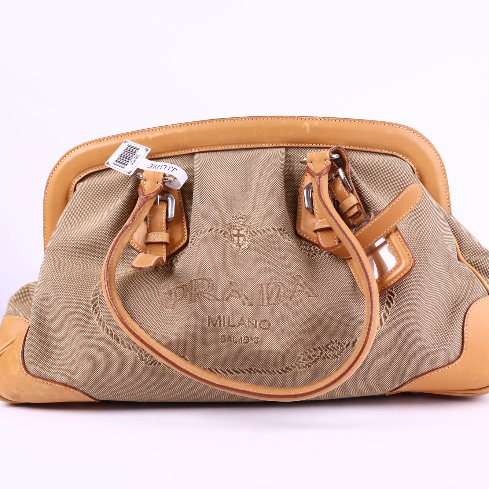 Prada En toile sac a main camel Top Handle Bag J3093 | Pre-Owned Excellent