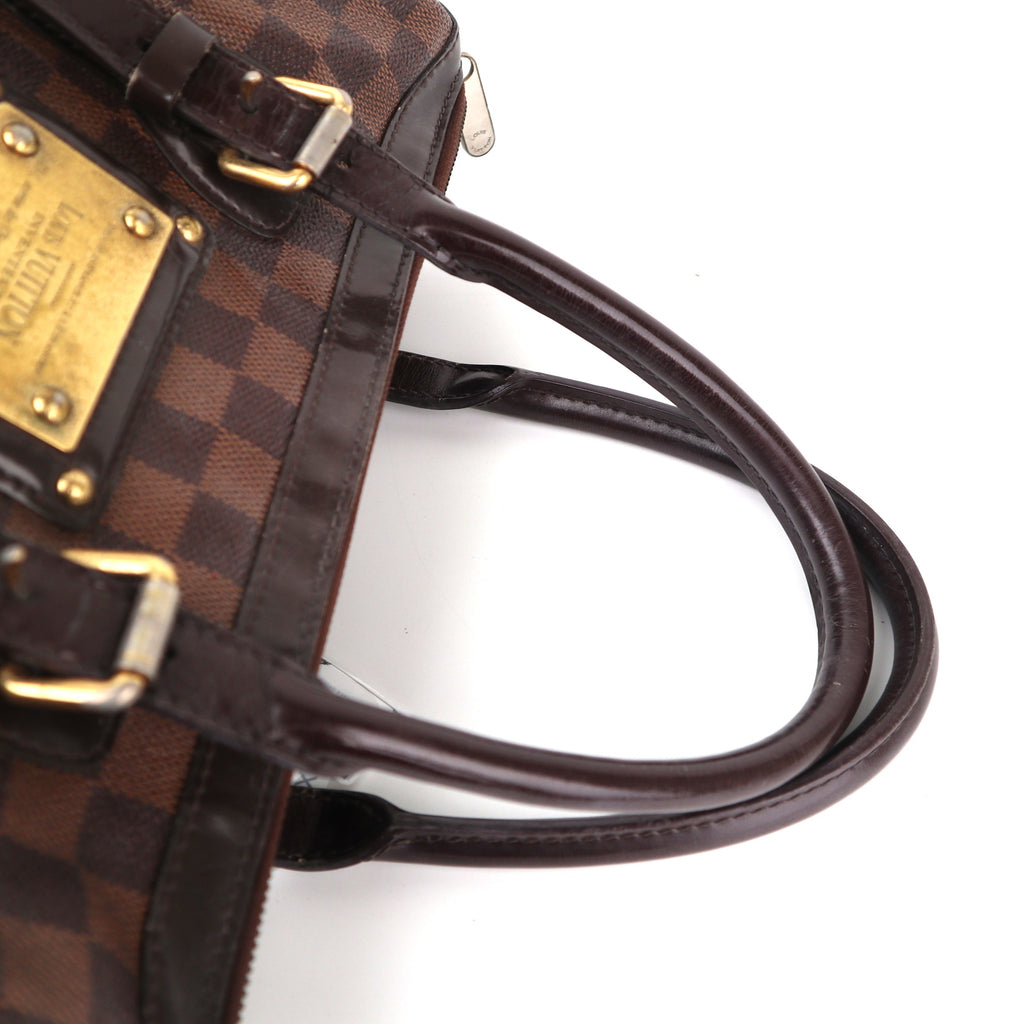 C2372 Louis Vuitton Shoulder Bag Damier Ebene Berkeley | Pre-Owned Very Good Brown Canvas Damier Ebene