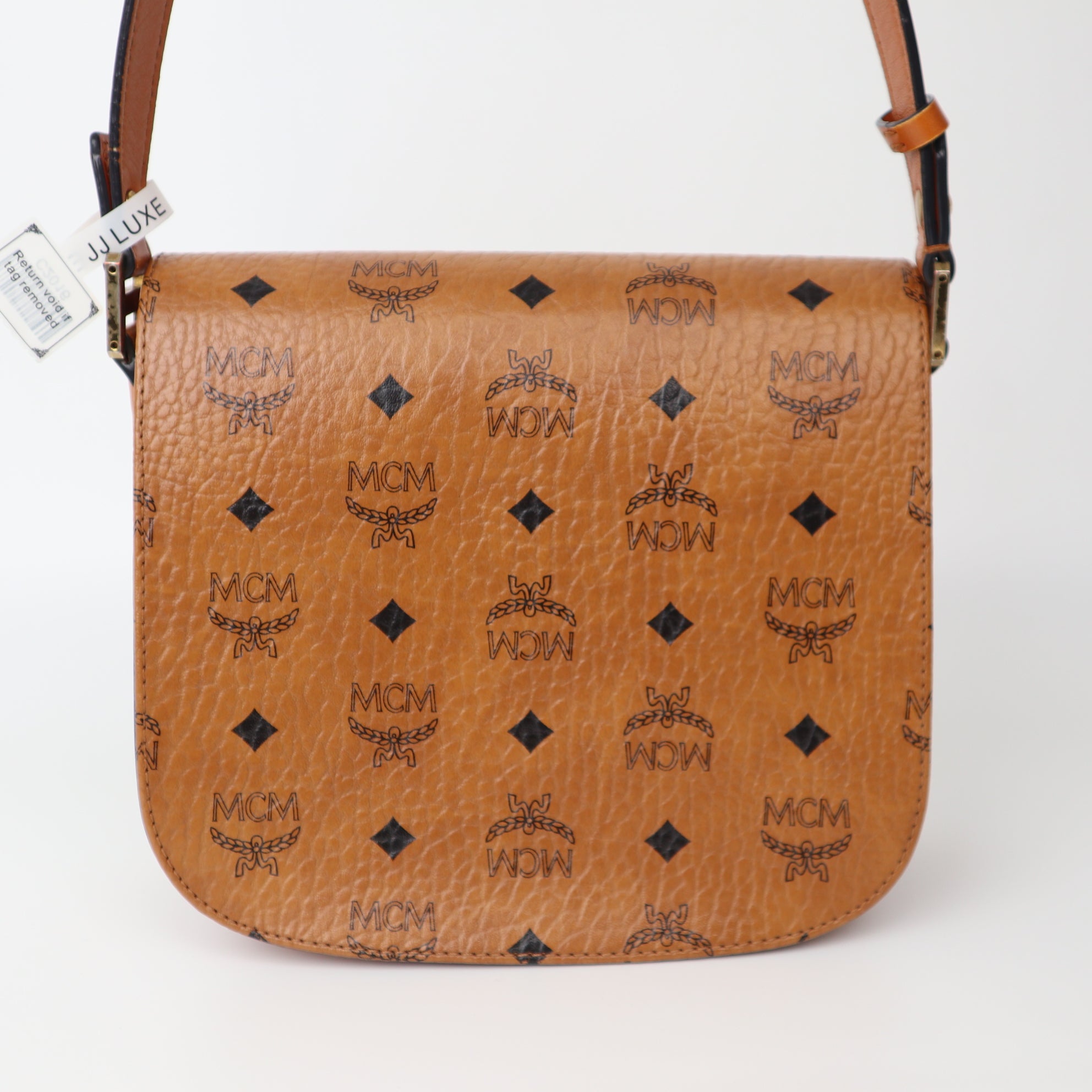 C2016 MCM Visetos Patricia Crossbody Bag Cognac- Pre Owned