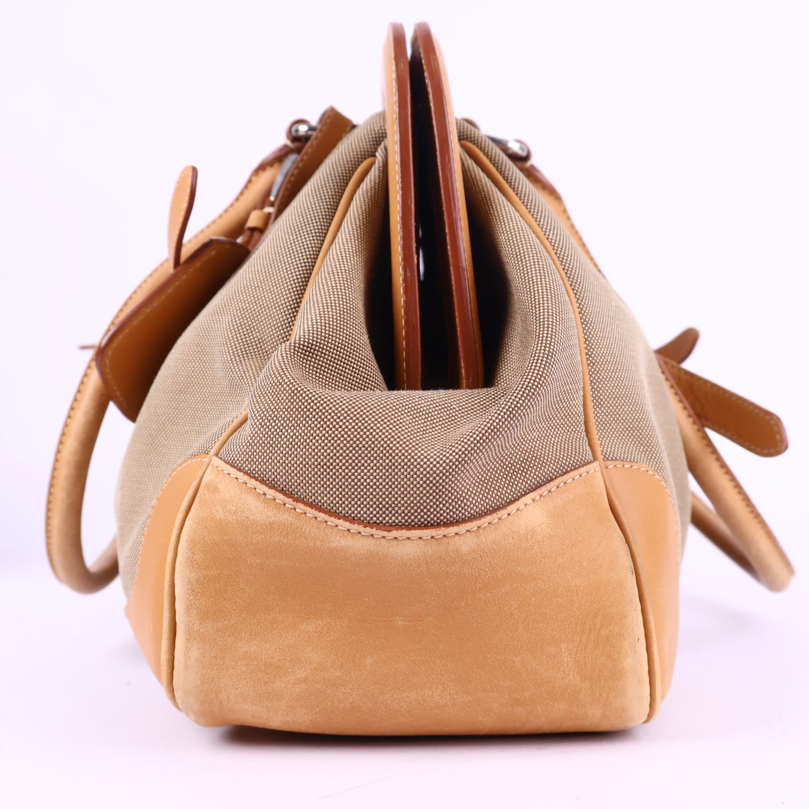 Prada En toile sac a main camel Top Handle Bag J3093 | Pre-Owned Excellent