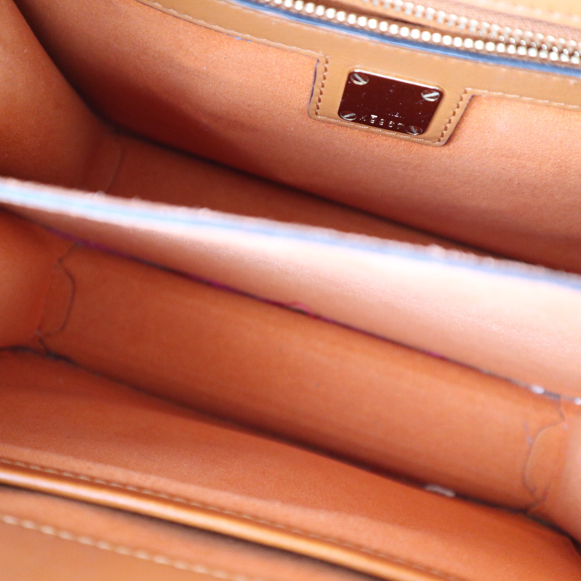C2016 MCM Visetos Patricia Crossbody Bag Cognac- Pre Owned