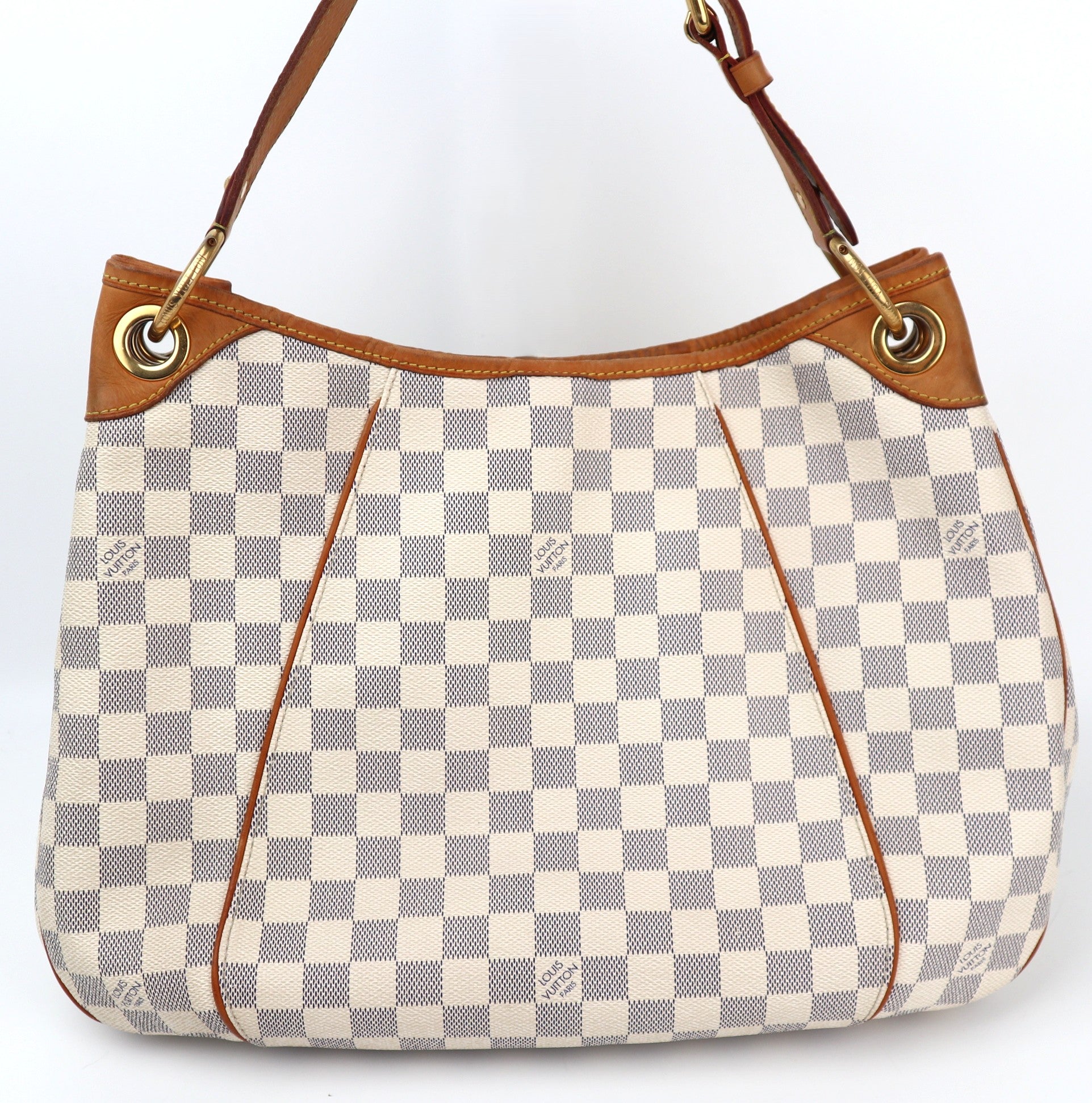 Louis Vuitton Galliera PM Shoulder Bag C1504 | Pre-Owned Excellent Ivory Blue Damier Azur Canvas