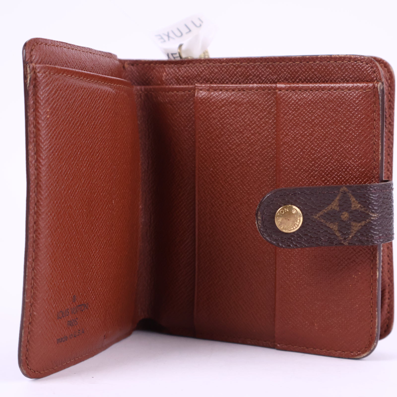 Louis Vuitton Monogram Canvas Zip Compact Wallet Wallet J3100 | Pre-Owned Like New Brown Monogram Canvas