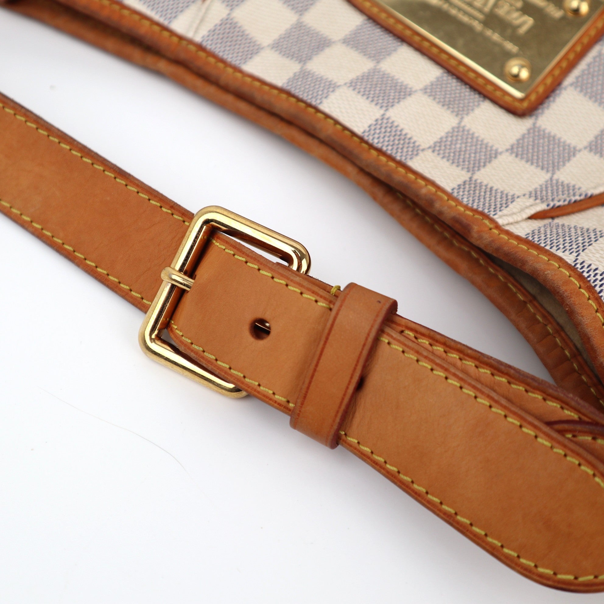 Louis Vuitton Galliera PM Shoulder Bag C1504 | Pre-Owned Excellent Ivory Blue Damier Azur Canvas