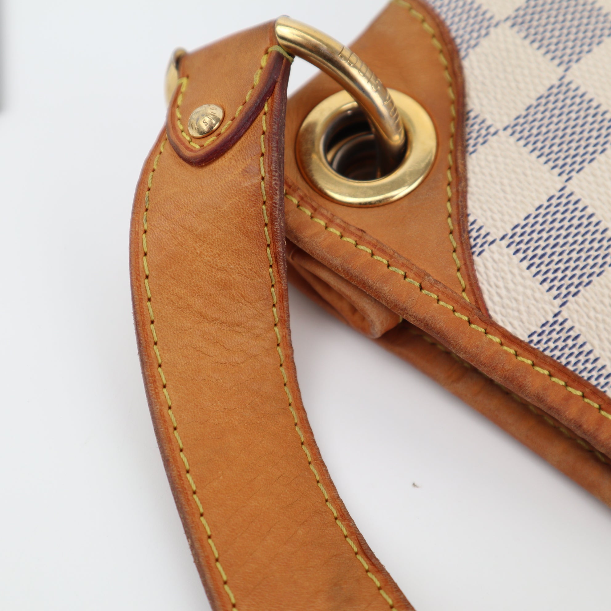 Louis Vuitton Galliera PM Shoulder Bag C1504 | Pre-Owned Excellent Ivory Blue Damier Azur Canvas