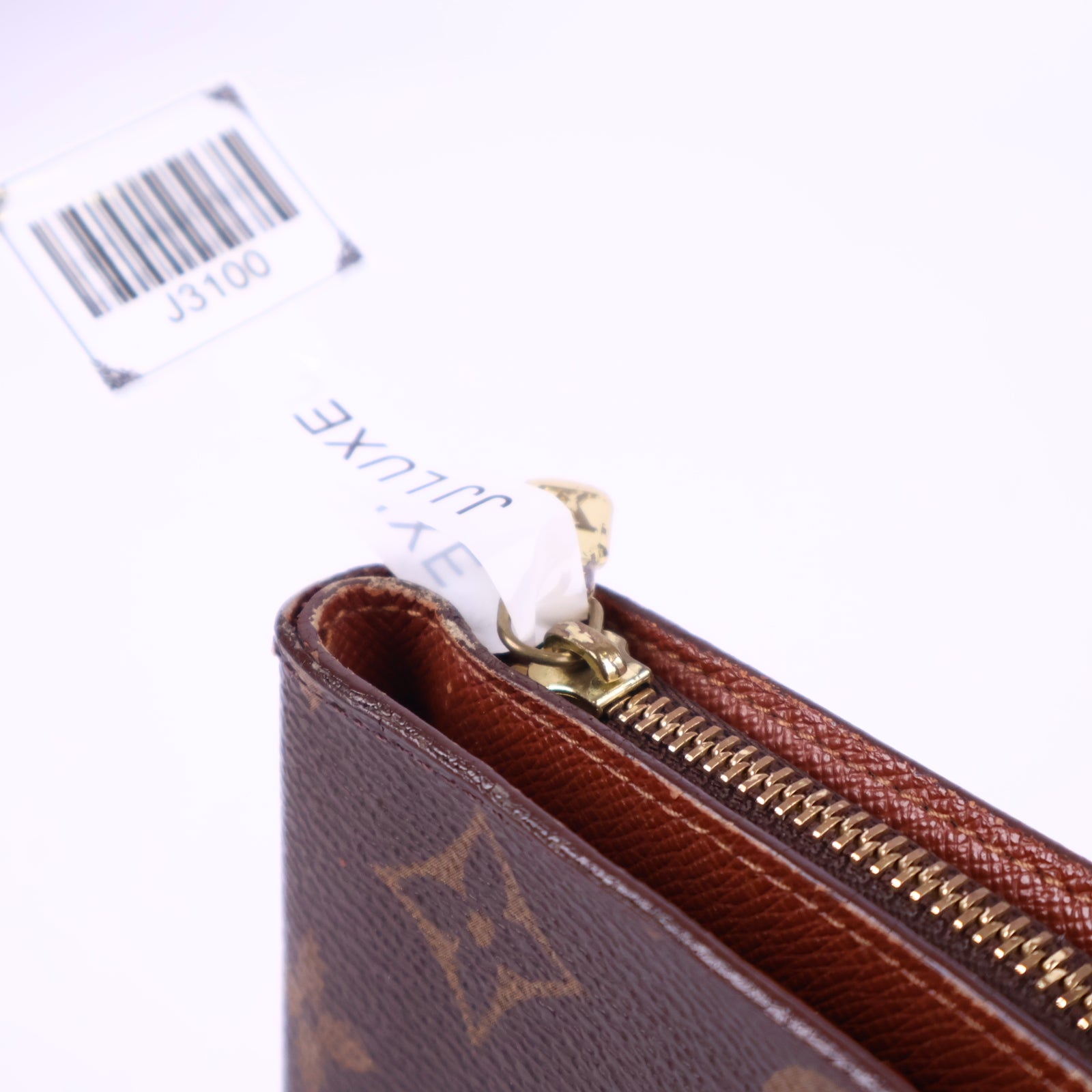 Louis Vuitton Monogram Canvas Zip Compact Wallet Wallet J3100 | Pre-Owned Like New Brown Monogram Canvas