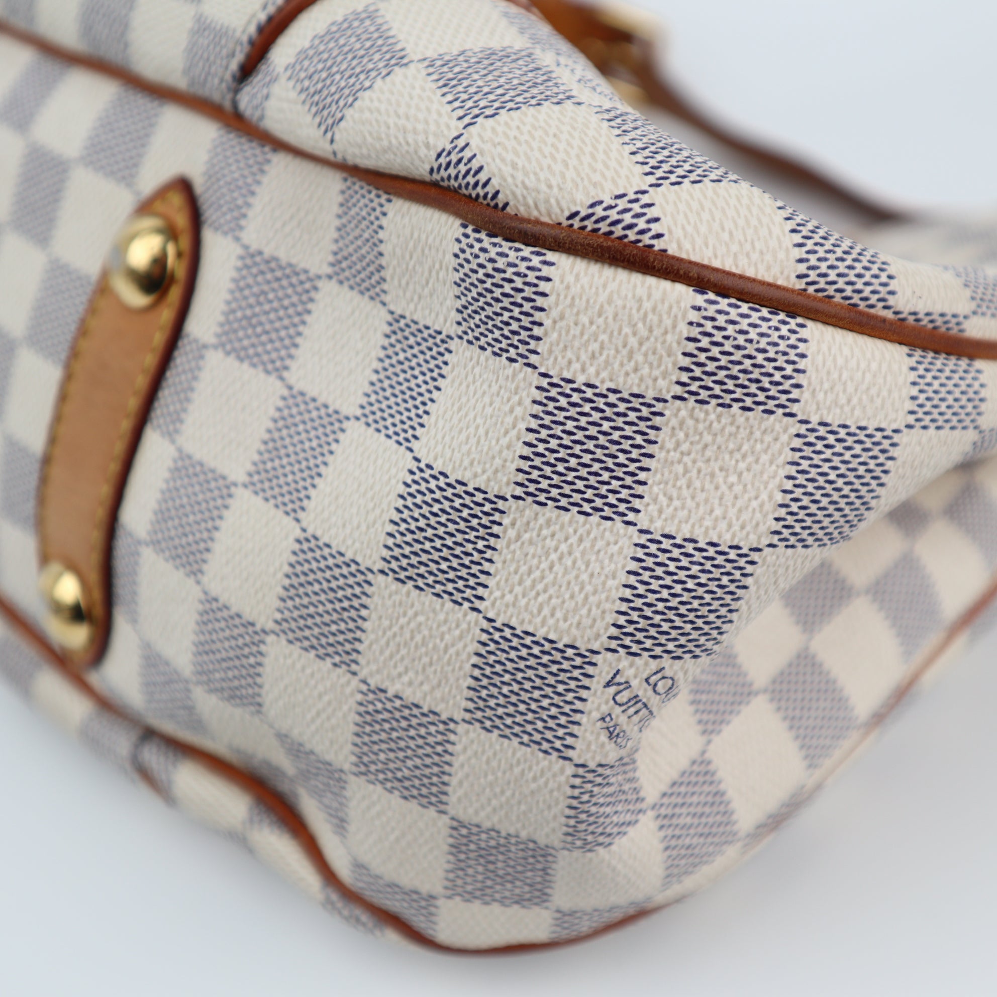 Louis Vuitton Galliera PM Shoulder Bag C1504 | Pre-Owned Excellent Ivory Blue Damier Azur Canvas