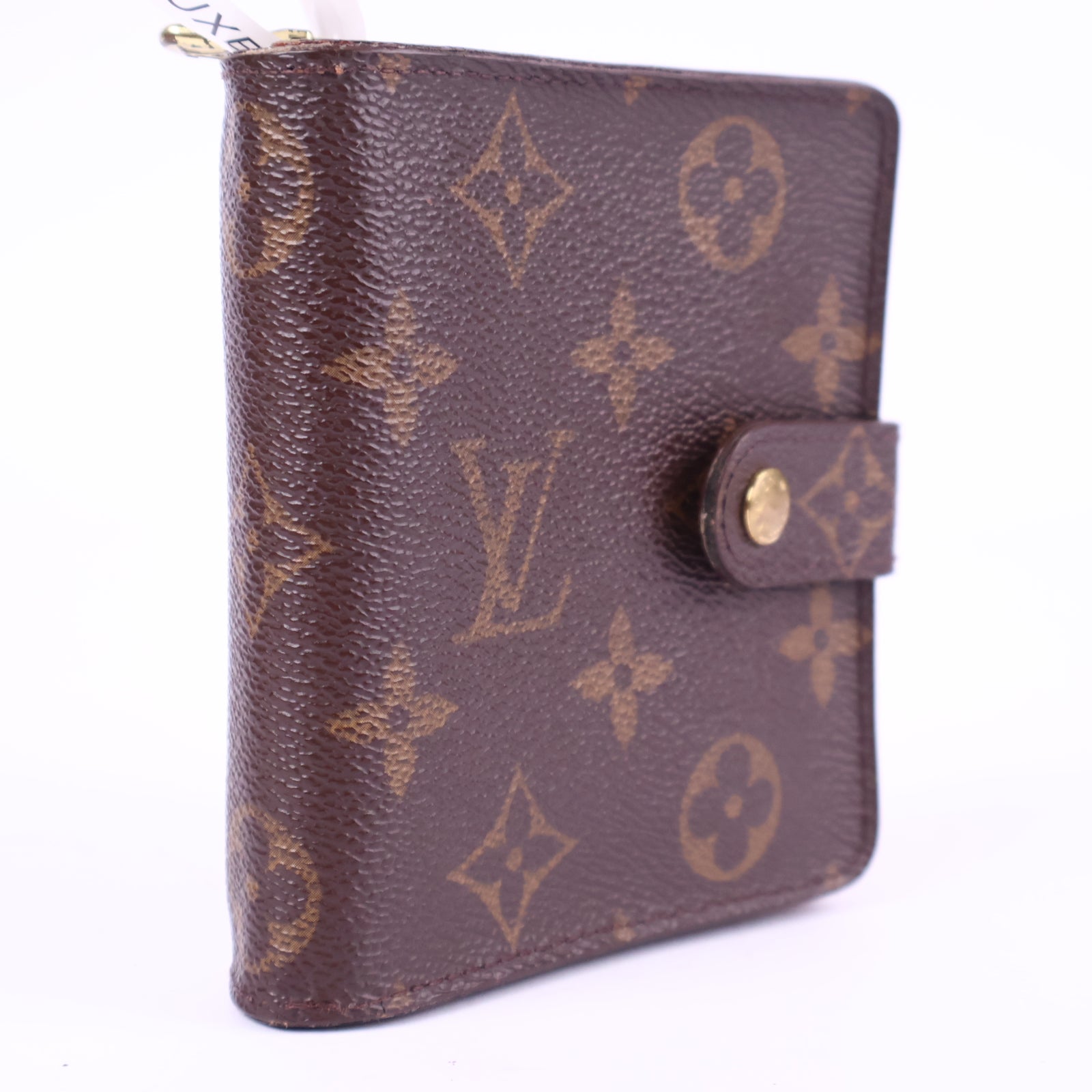 Louis Vuitton Monogram Canvas Zip Compact Wallet Wallet J3100 | Pre-Owned Like New Brown Monogram Canvas