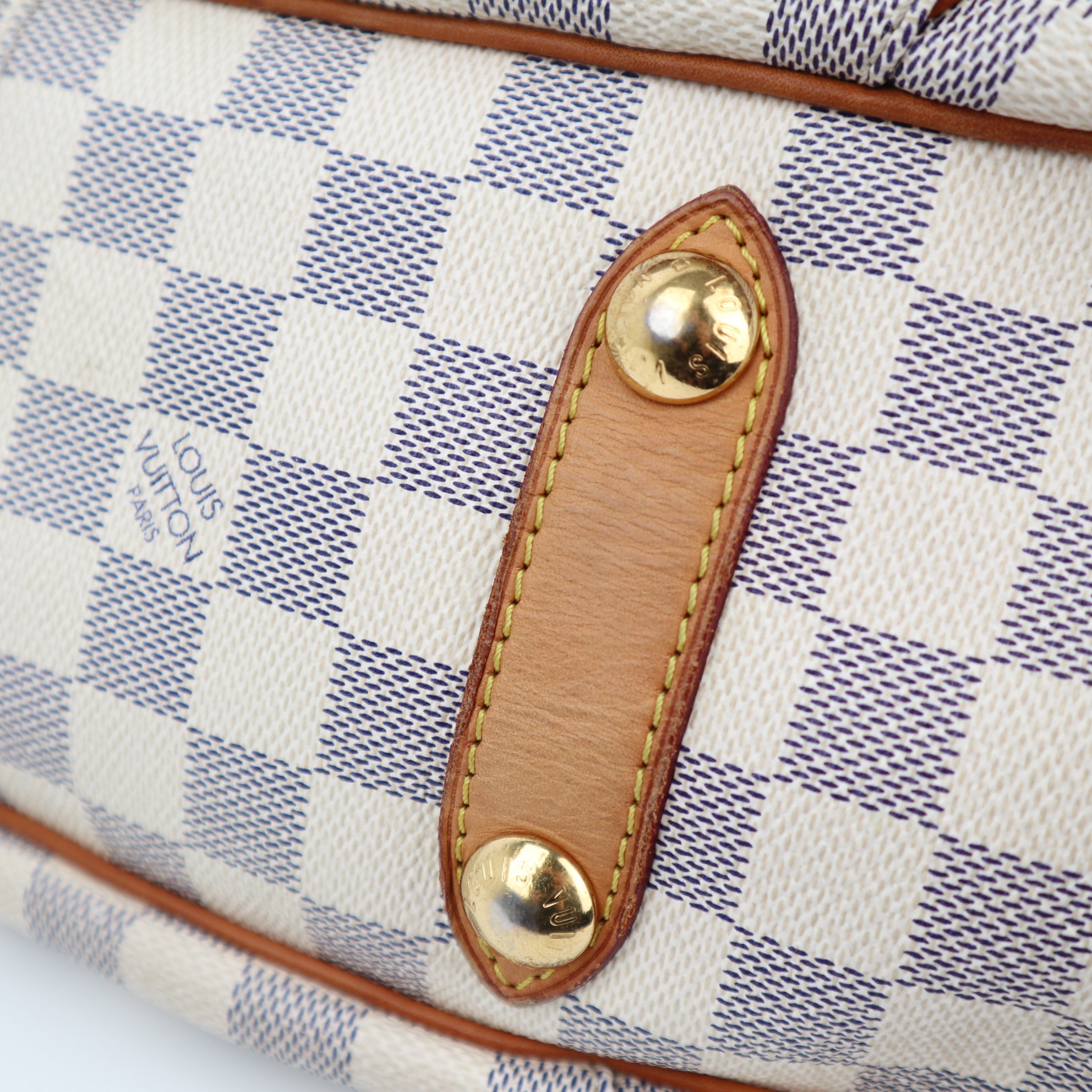 Louis Vuitton Galliera PM Shoulder Bag C1504 | Pre-Owned Excellent Ivory Blue Damier Azur Canvas
