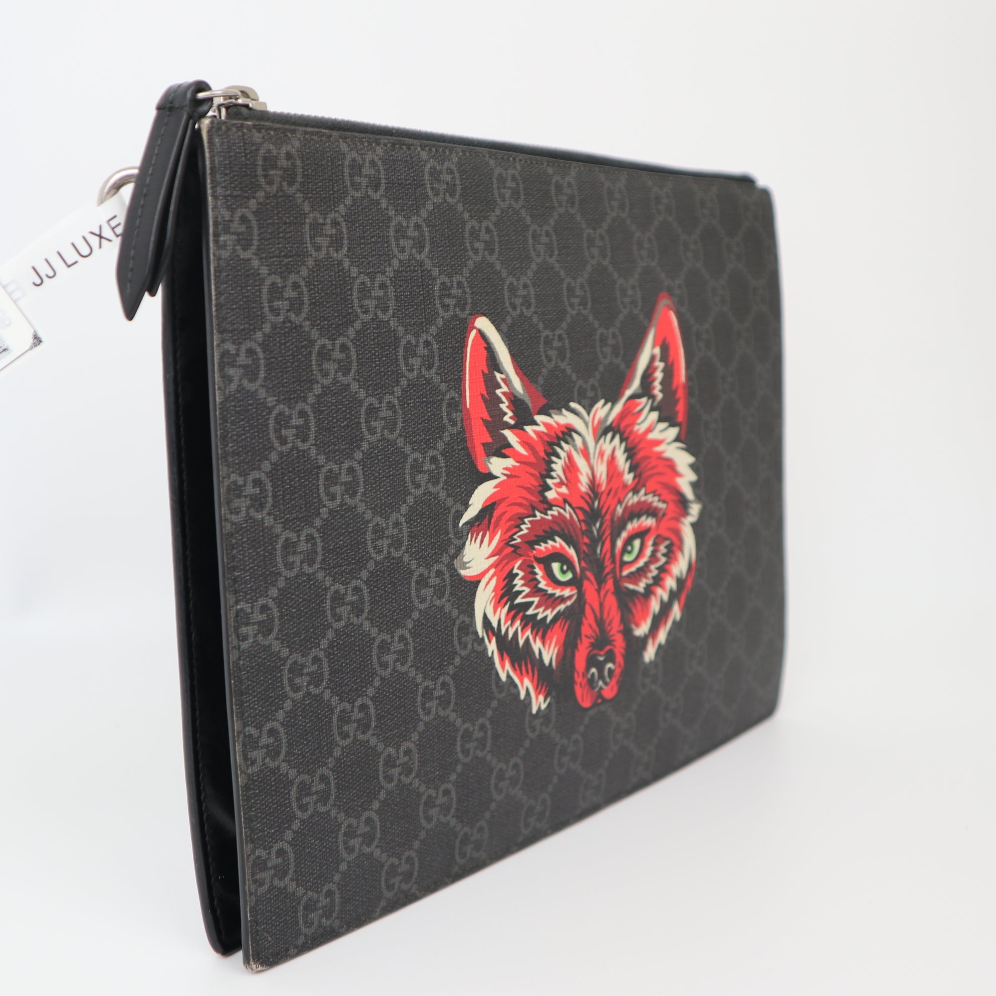 C2006 Gucci GG Red Wolf clutch bag-Pre Owned
