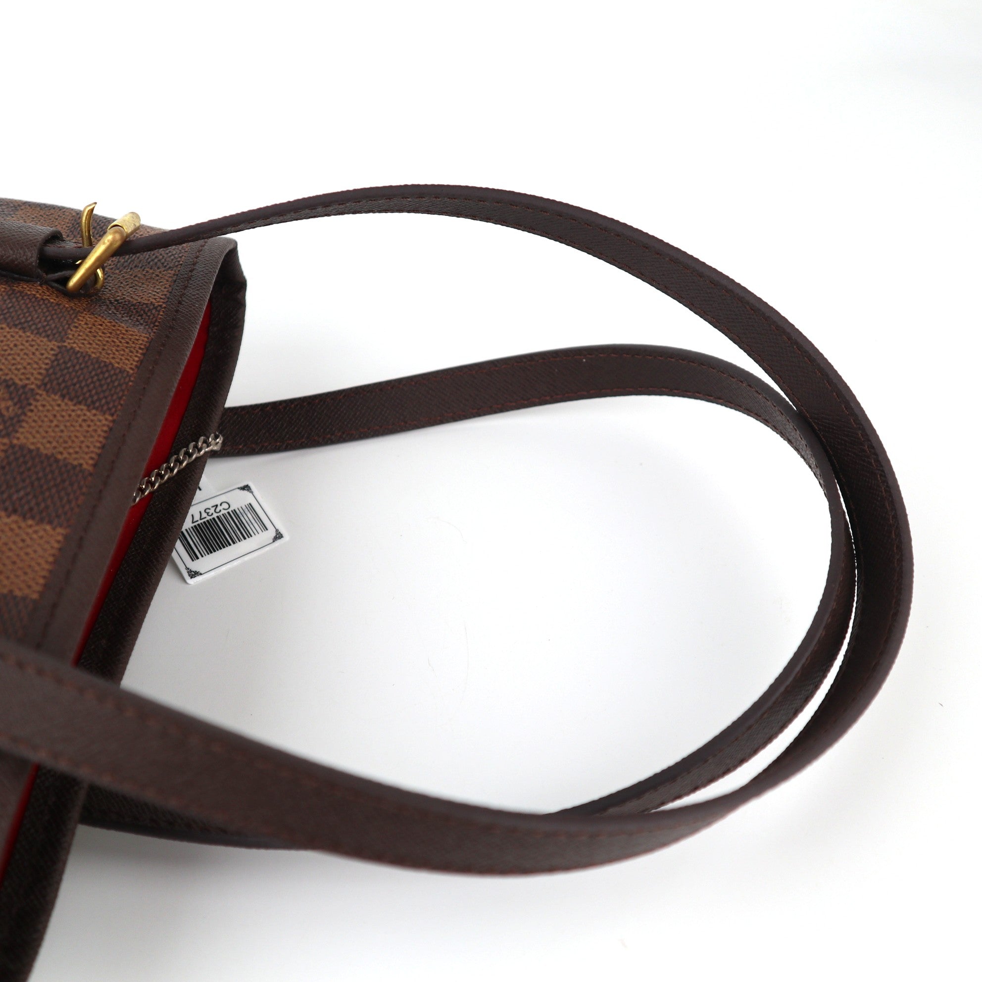 C2377R Louis Vuitton Bucket Bag Damier Ebene Marais Bucket | Pre-Owned Very Good Brown Canvas Damier Ebene