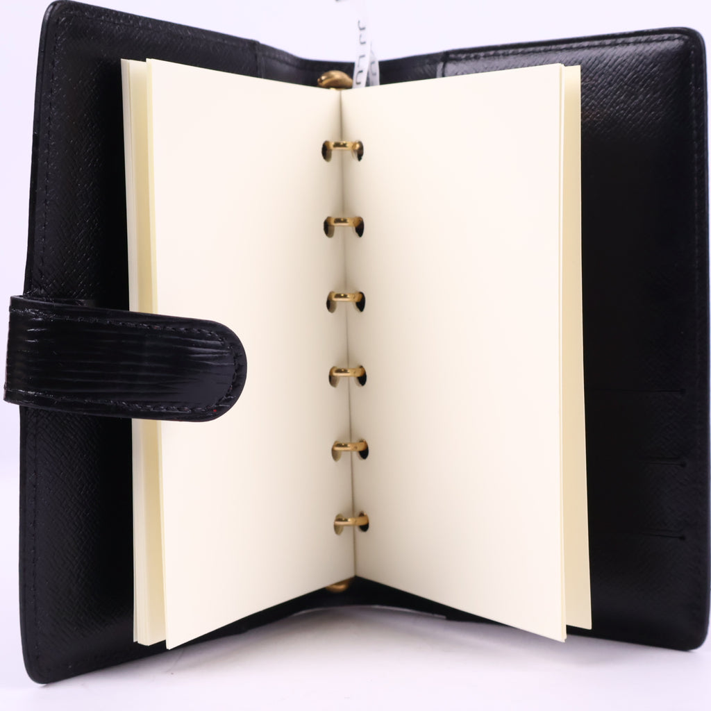 Louis Vuitton Black Epi Leather Agenda Cover Small Leather Goods J3115 | Pre-Owned Like New Black Leather