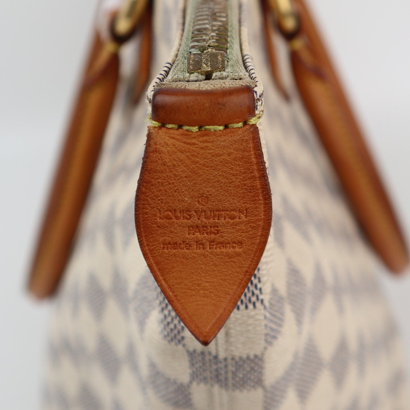 Louis Vuitton Saleya MM Shoulder Bag C1508 | Pre-Owned Very Good Ivory Blue Damier Azur Canvas