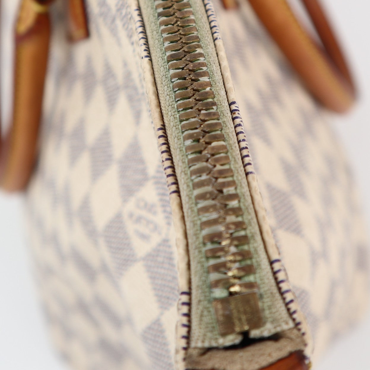 Louis Vuitton Saleya MM Shoulder Bag C1508 | Pre-Owned Very Good Ivory Blue Damier Azur Canvas