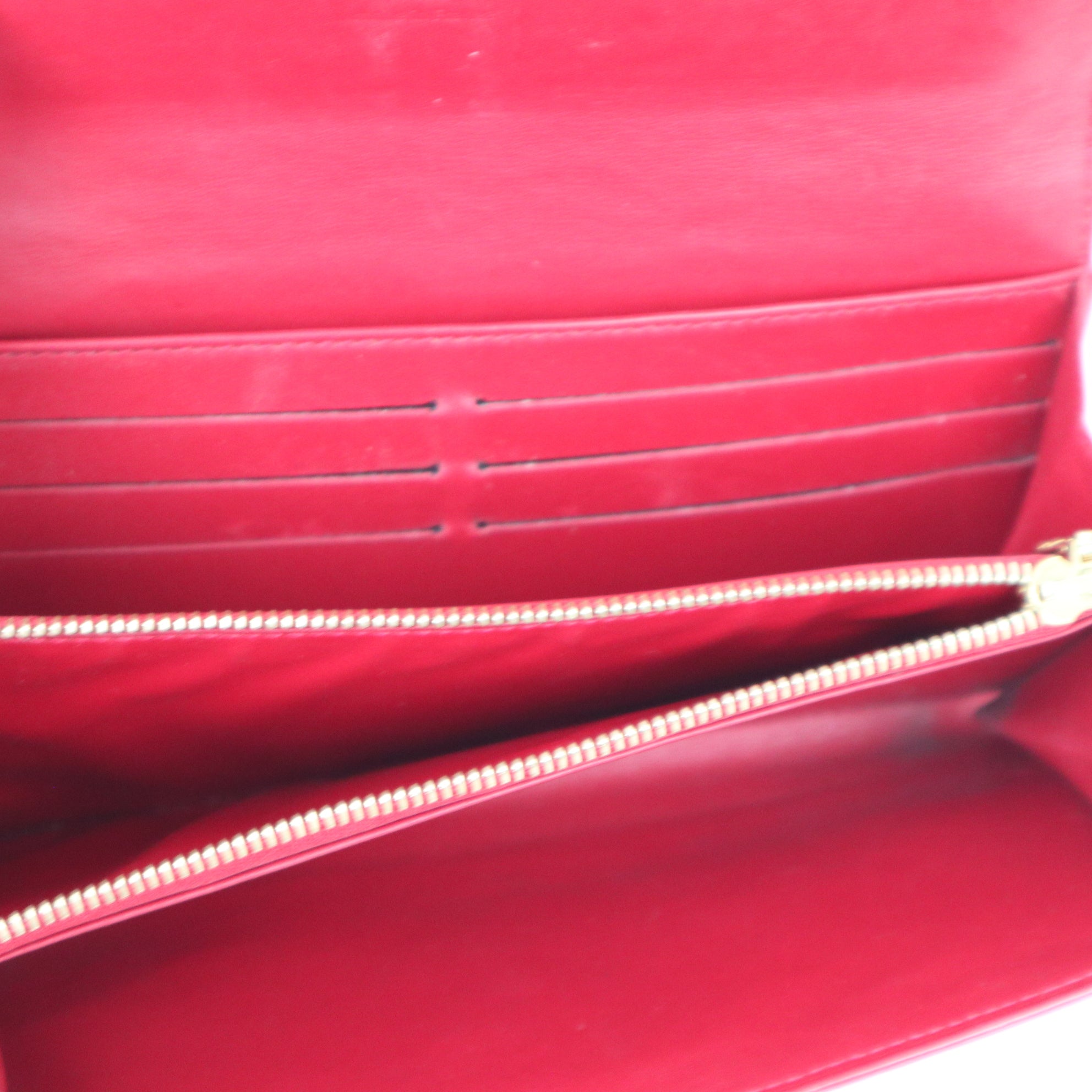 C2012 Louis Vuitton Red Monogram Vernis Patent Leather Sarah Wallet-Pre Owned