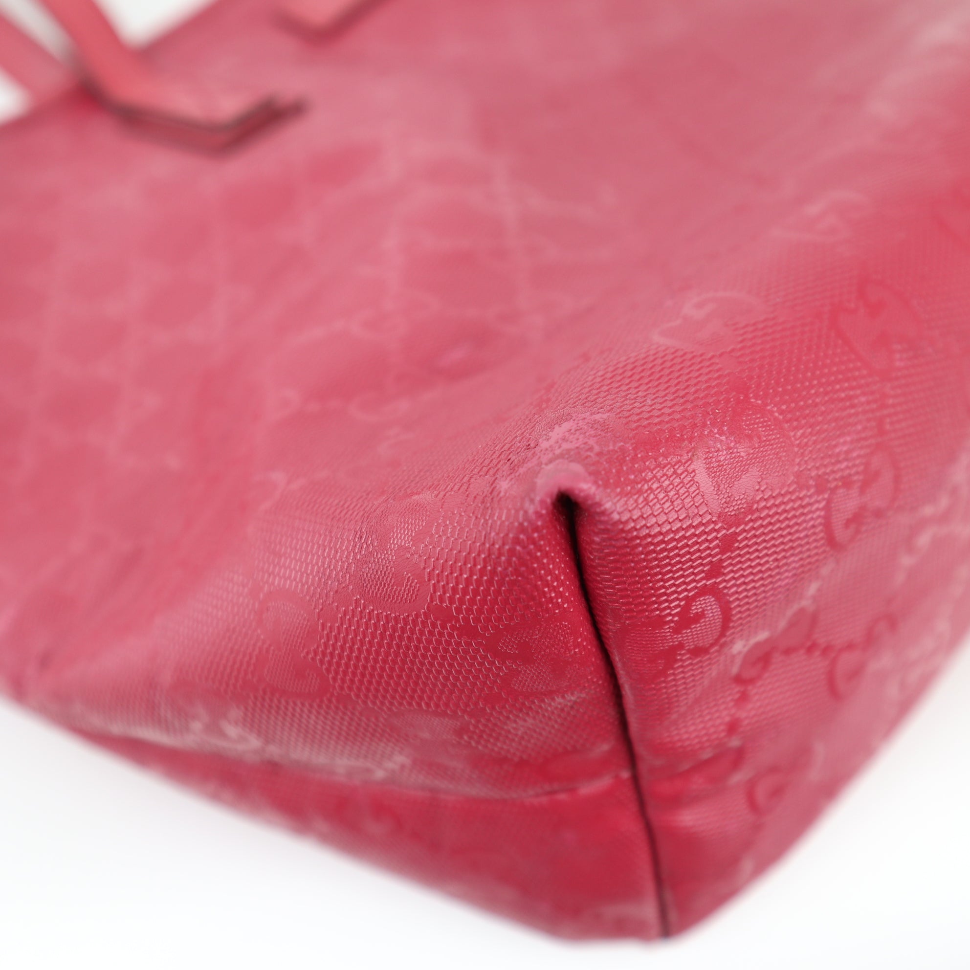 C2380 Gucci Tote Bag GG Imprime Joy Tote Bag Red PVC | Pre-Owned Very Good Red PVC GG