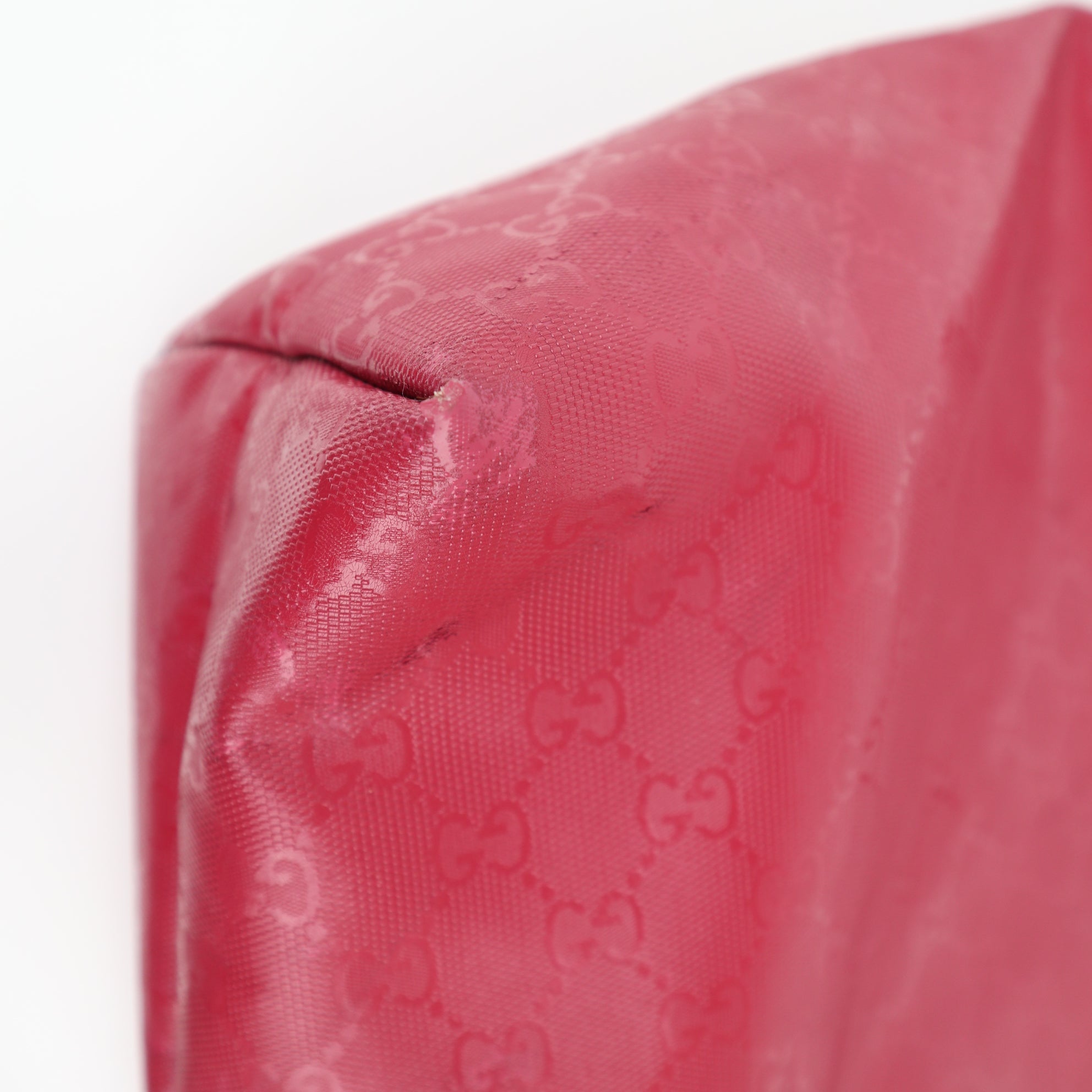 C2380 Gucci Tote Bag GG Imprime Joy Tote Bag Red PVC | Pre-Owned Very Good Red PVC GG
