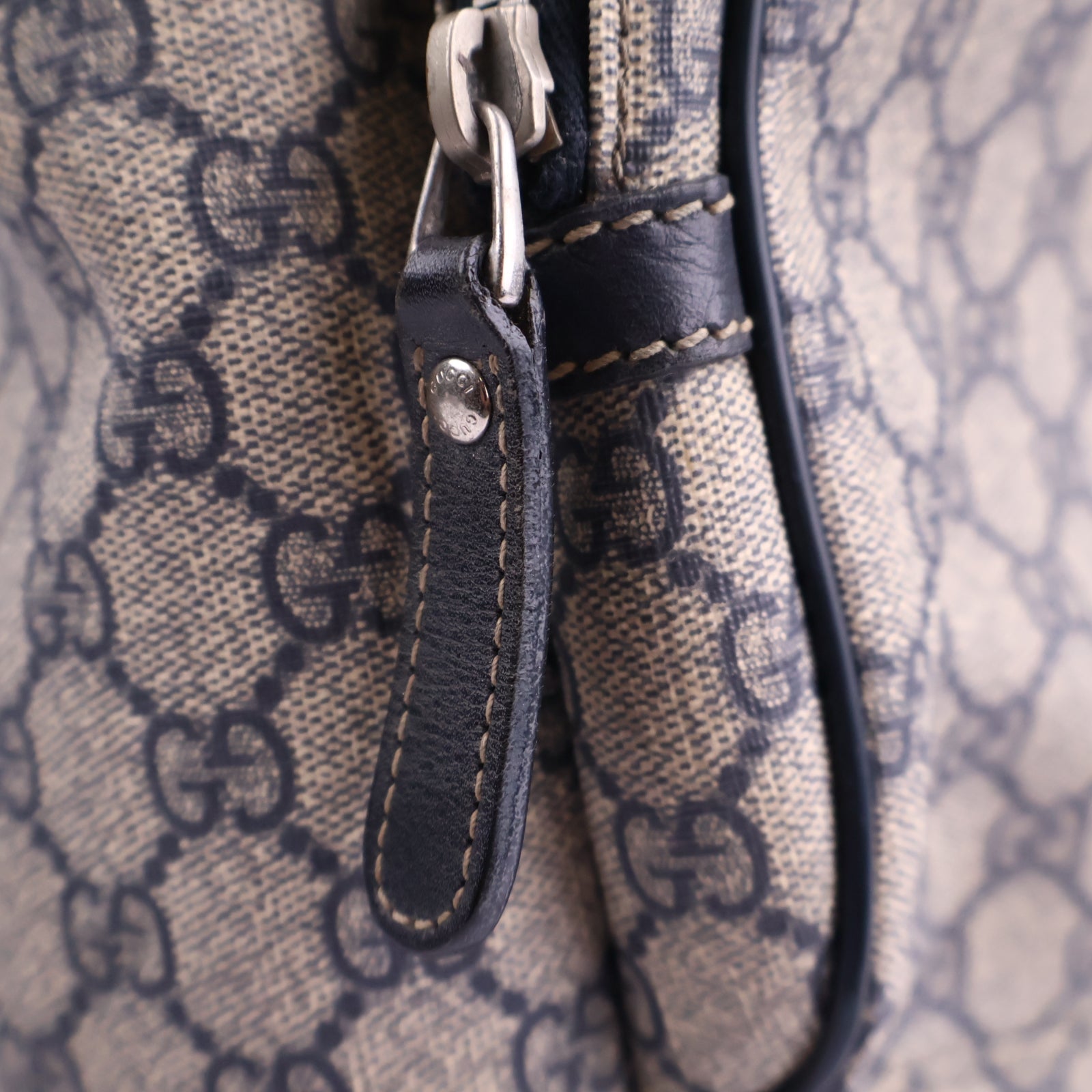Gucci GG Supreme Monogram Medium Single-Buckle Rucksack Backpack J2067 | Pre-Owned Excellent Brown Monogram Canvas