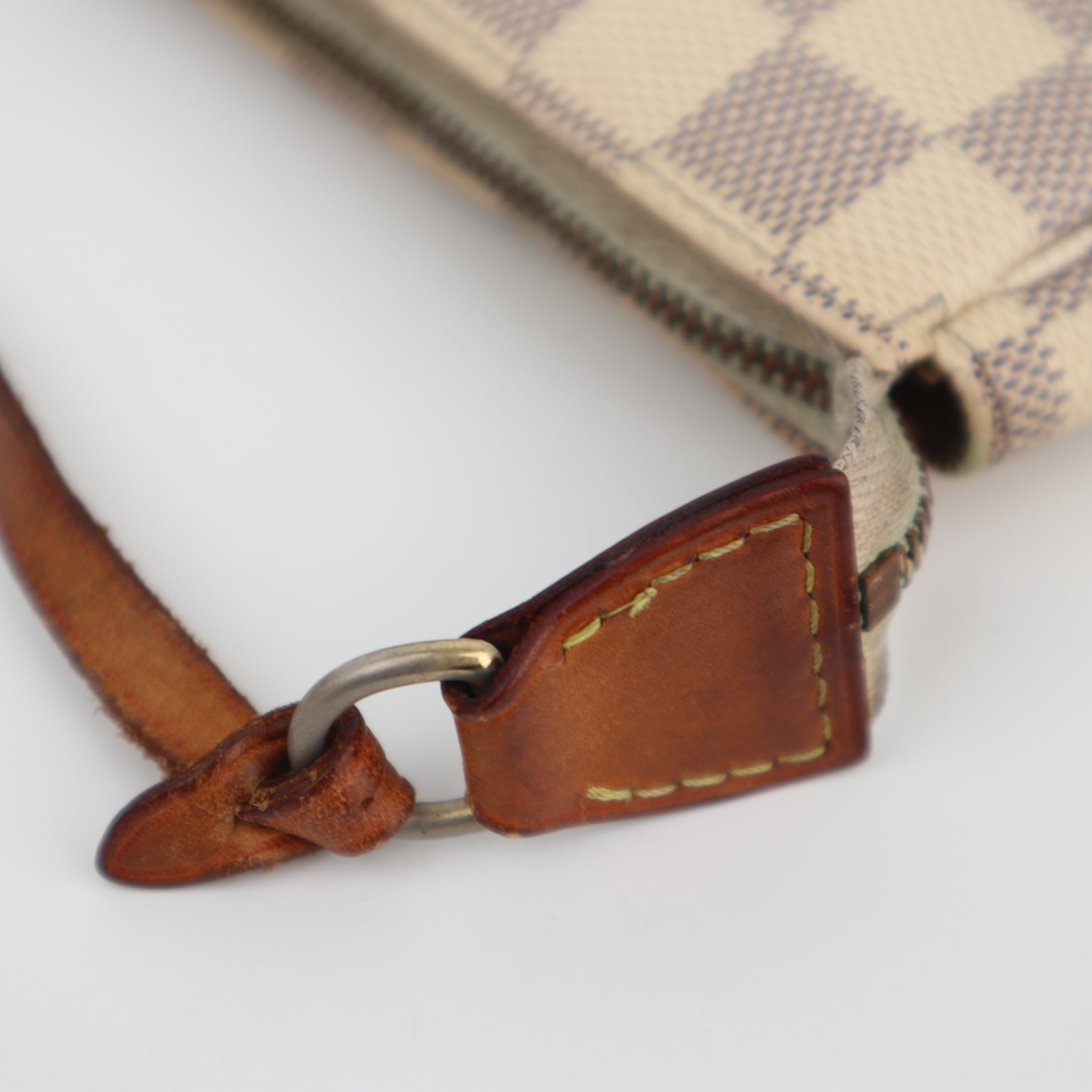 C2384 Louis Vuitton Shoulder Bag Pochette Accessoires Damier Azur Canvas | Pre-Owned Very Good White / Blue Coated canvas/Damier Azur