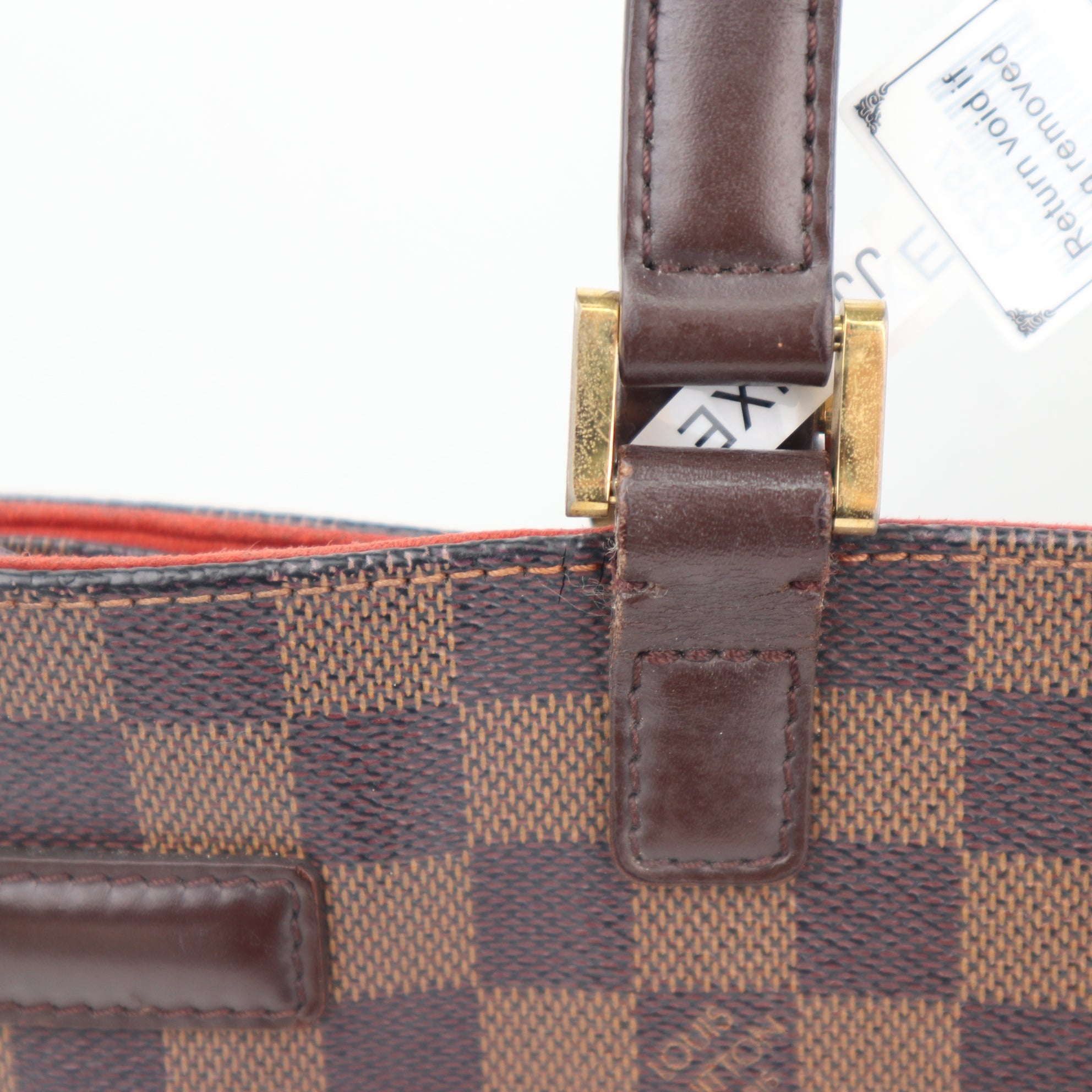 C2387 Louis Vuitton Tote Bag Damier Ebene Uzes | Pre-Owned Very Good Brown Coated canvas/Damier Ebene