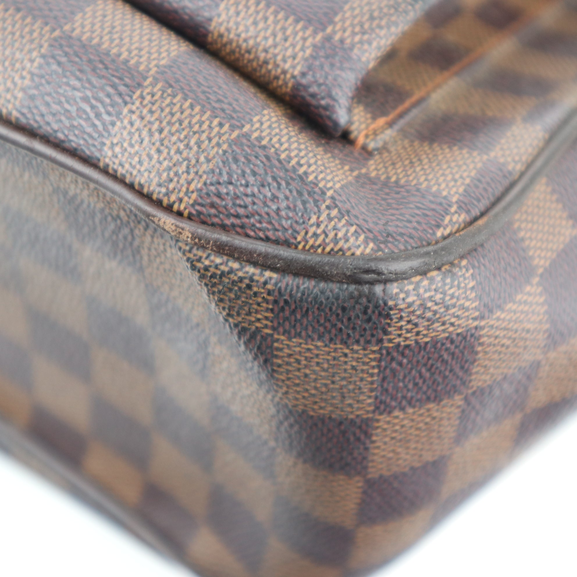 C2387 Louis Vuitton Tote Bag Damier Ebene Uzes | Pre-Owned Very Good Brown Coated canvas/Damier Ebene