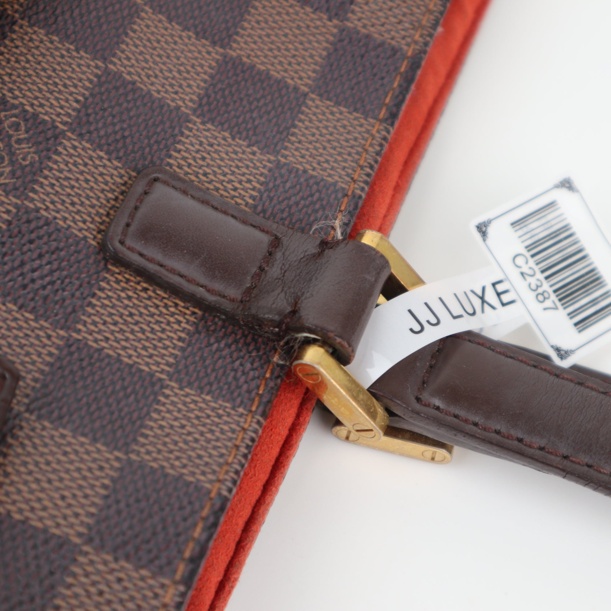 C2387 Louis Vuitton Tote Bag Damier Ebene Uzes | Pre-Owned Very Good Brown Coated canvas/Damier Ebene