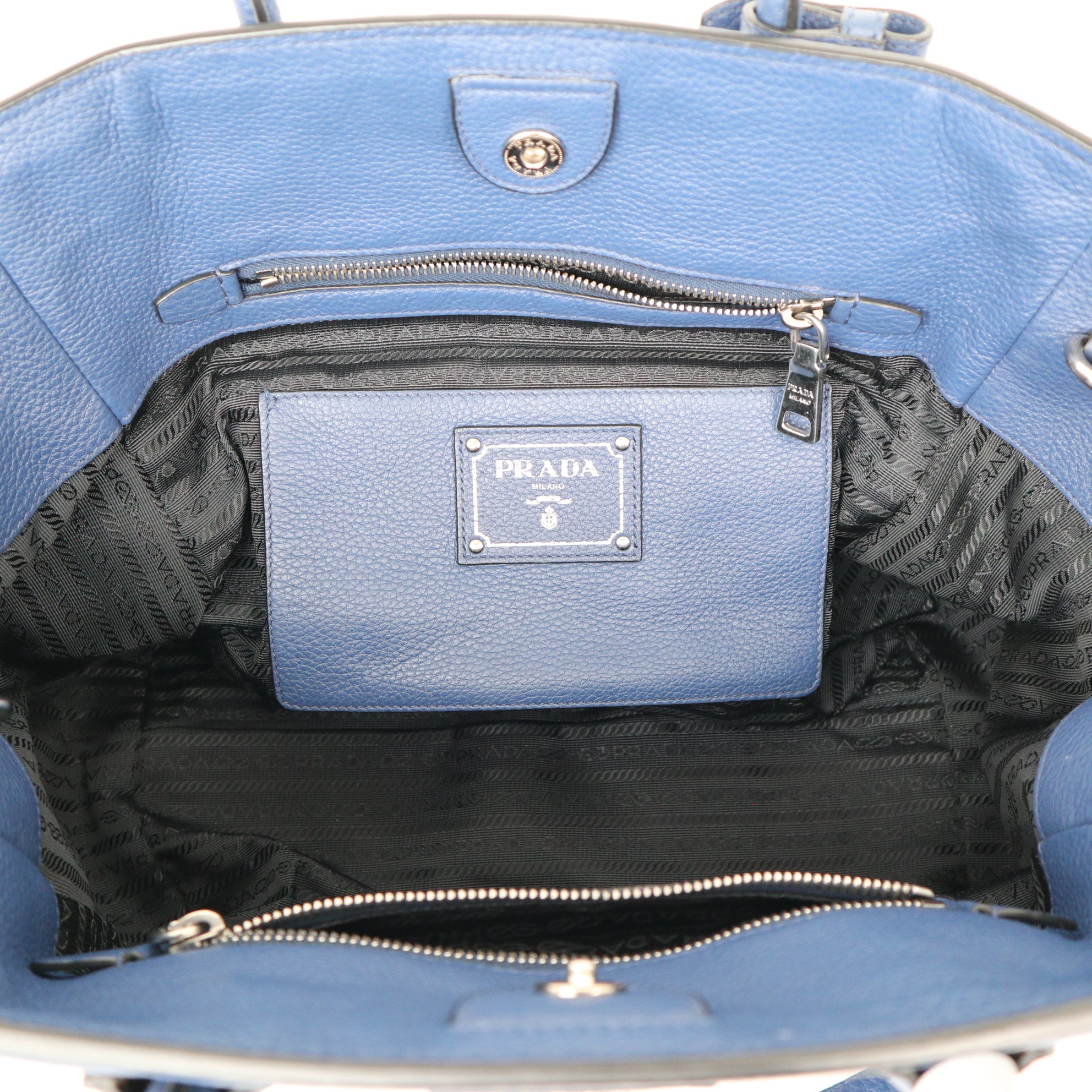 C1999 Prada Front Pocket Wing Convertible Vitello Daino-Pre Owned