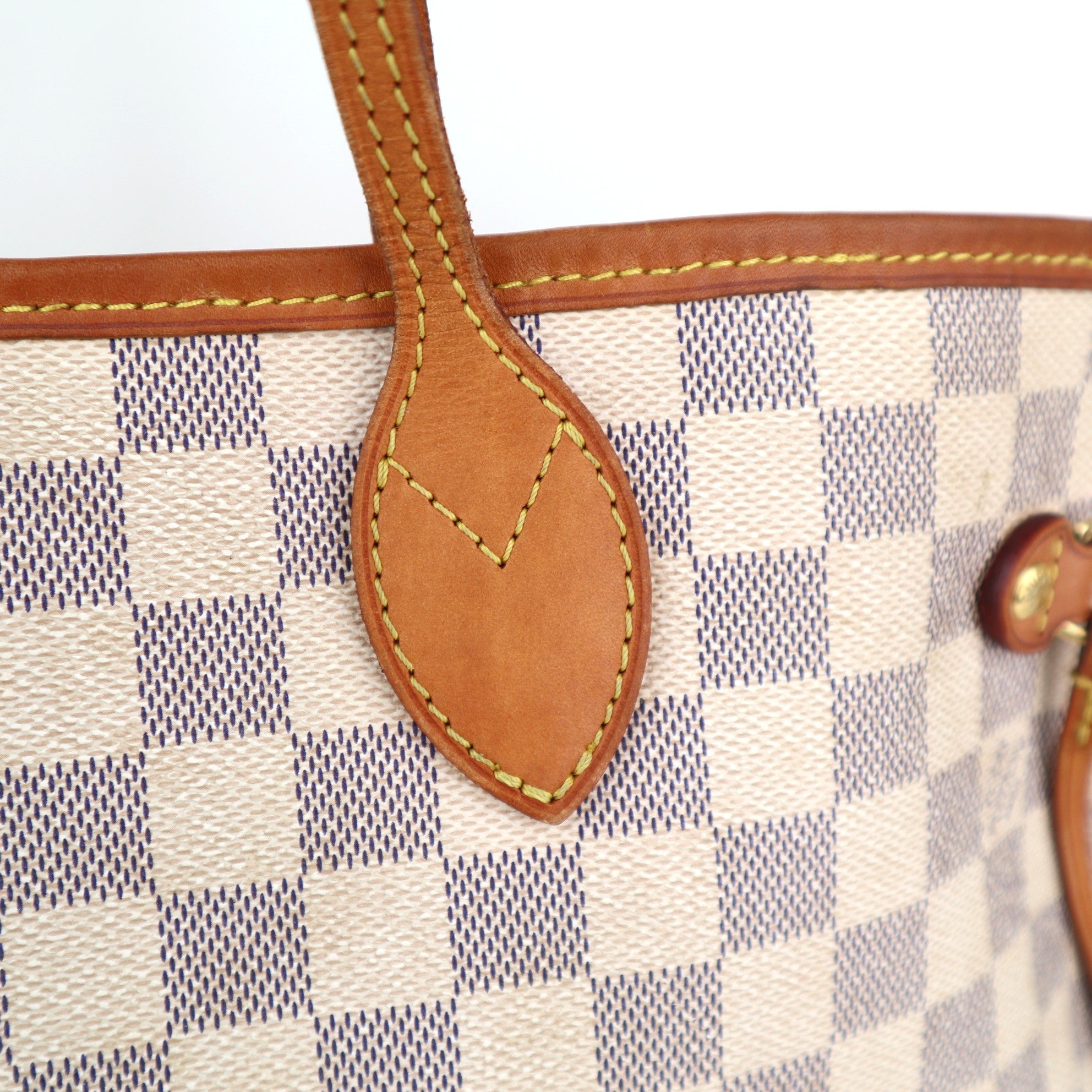 C2392 Louis Vuitton Shoulder Bag Damier Azur Neverfull MM | Pre-Owned Very Good White / Blue Coated canvas/Damier Azur
