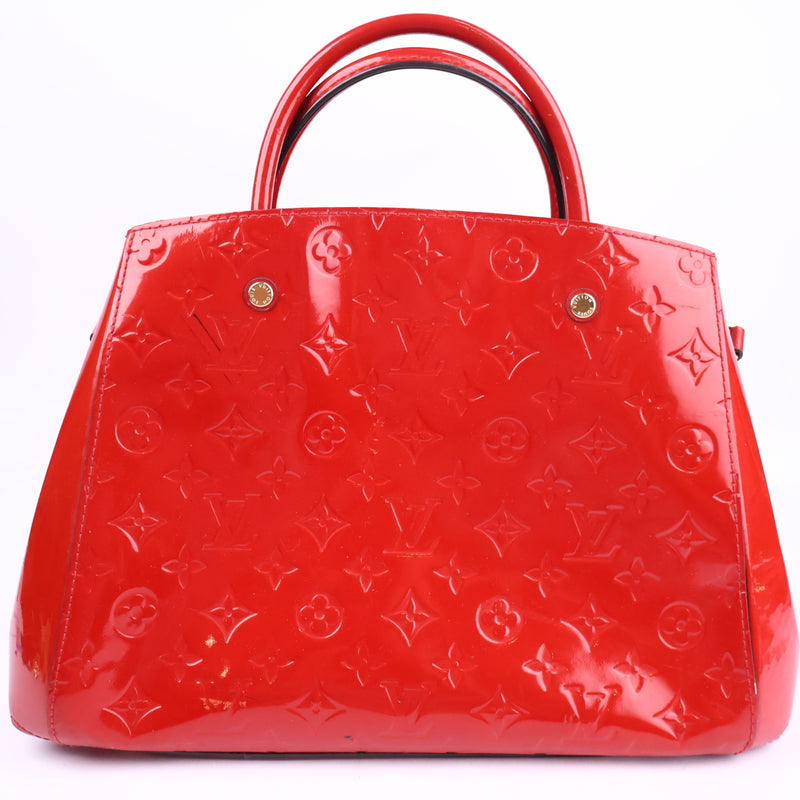 Louis Vuitton Monogram Vernis Montaigne MM satchel Shoulder Bag J3327 | Pre-Owned Excellent Brown Monogram Canvas