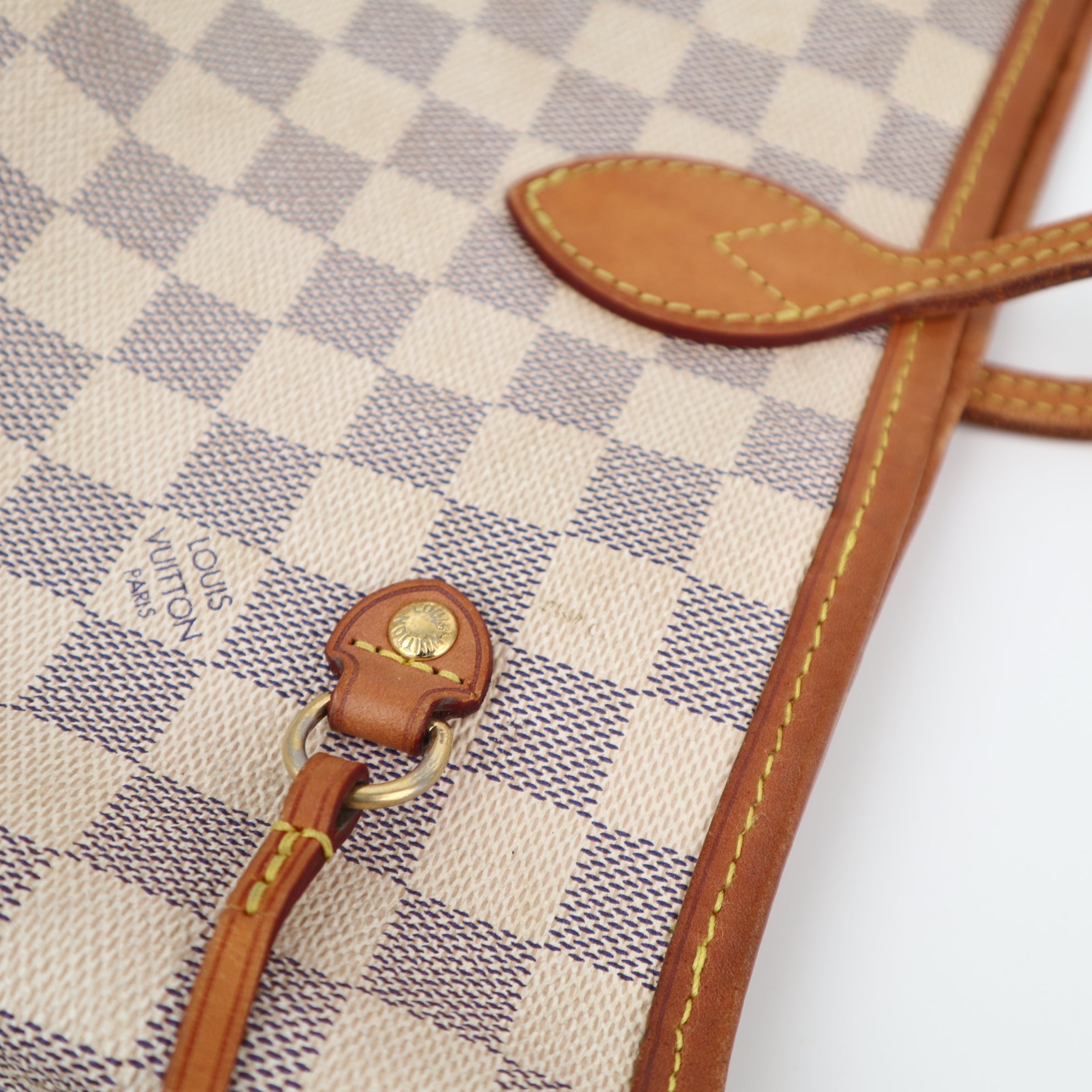 C2392 Louis Vuitton Shoulder Bag Damier Azur Neverfull MM | Pre-Owned Very Good White / Blue Coated canvas/Damier Azur