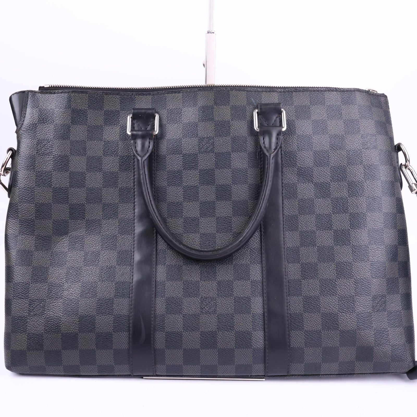 Louis Vuitton Damier Graphite Anton Briefcase Messenger Bag J3326 | Pre-Owned Excellent Black / Grey Damier Graphite Canvas