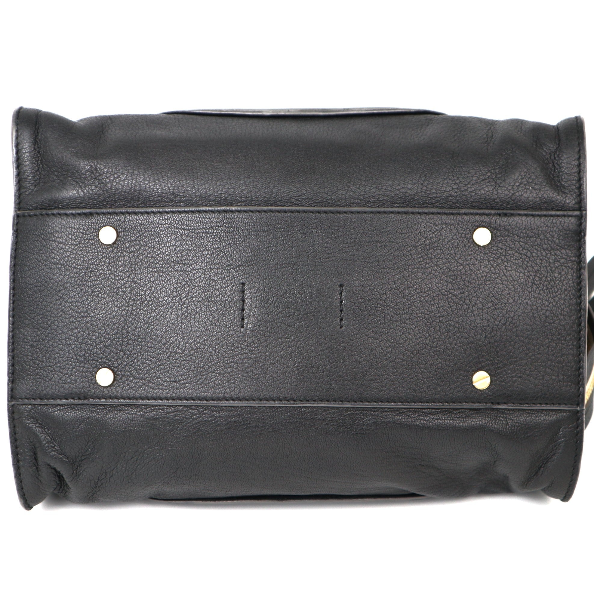 C2009 Chloe Black Calfskin Leather Everston Satchel Bag-Pre Owned