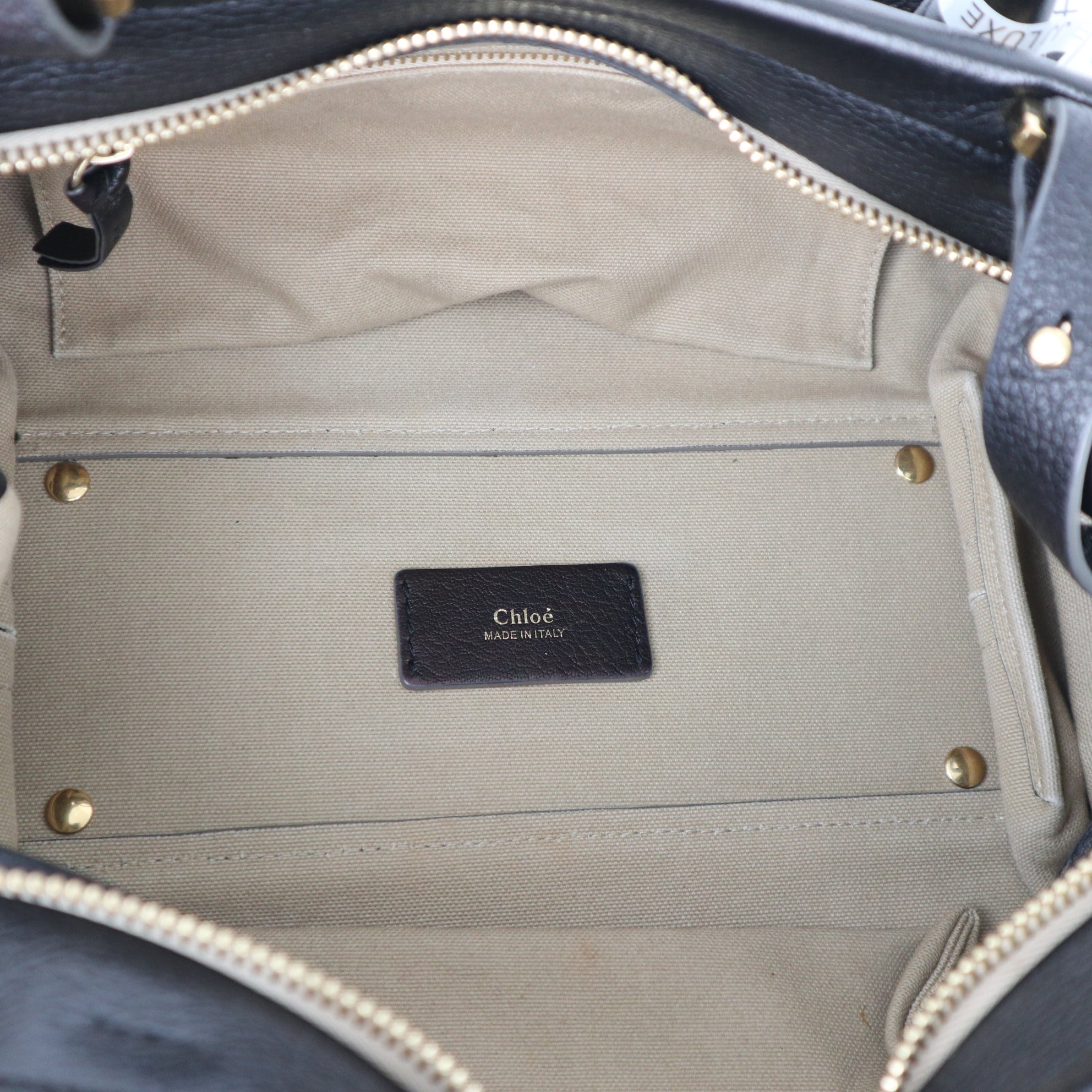 C2009 Chloe Black Calfskin Leather Everston Satchel Bag-Pre Owned